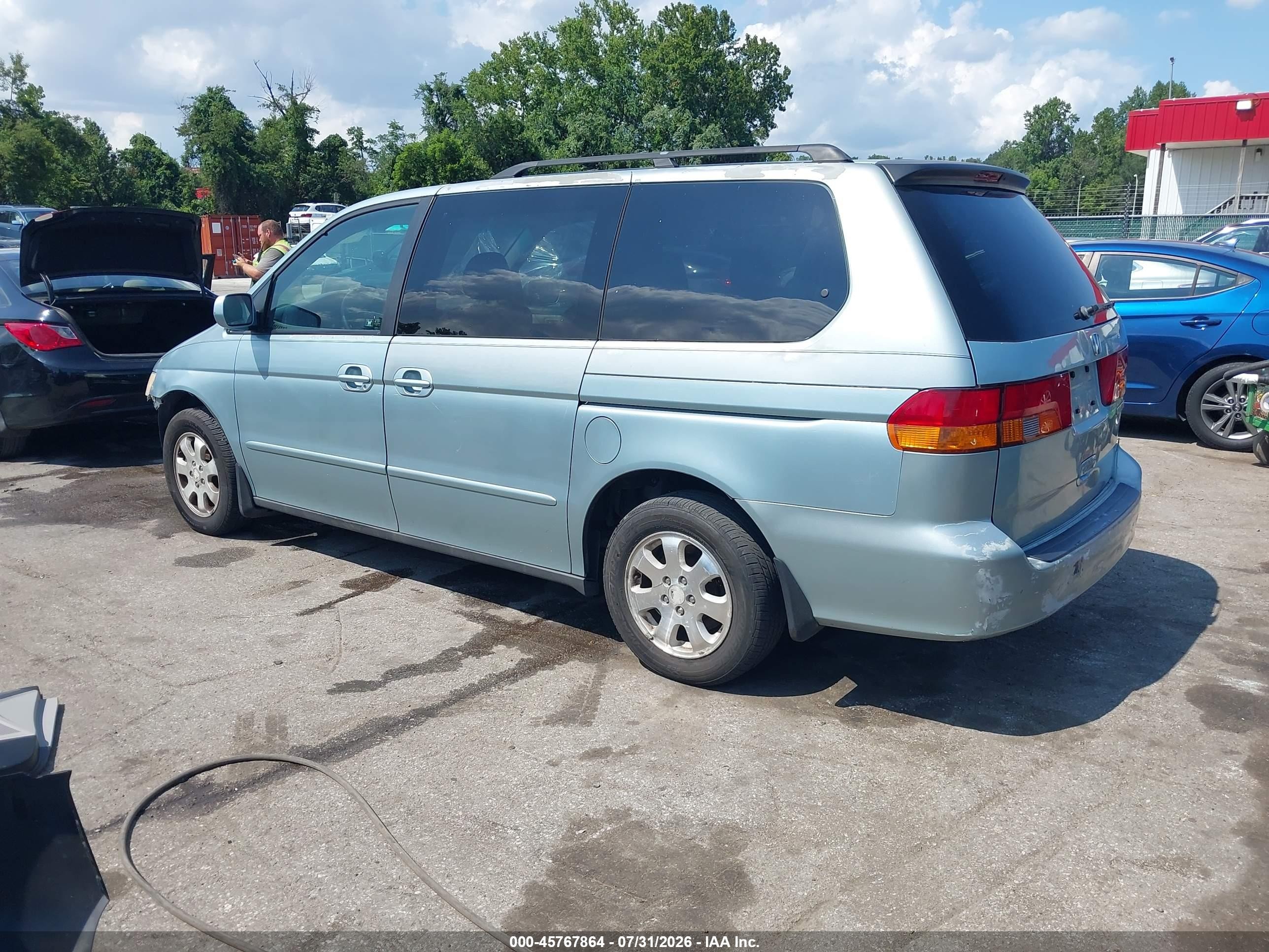 2003 Honda Odyssey Ex-l Light Blue vin: 5FNRL18983B098806