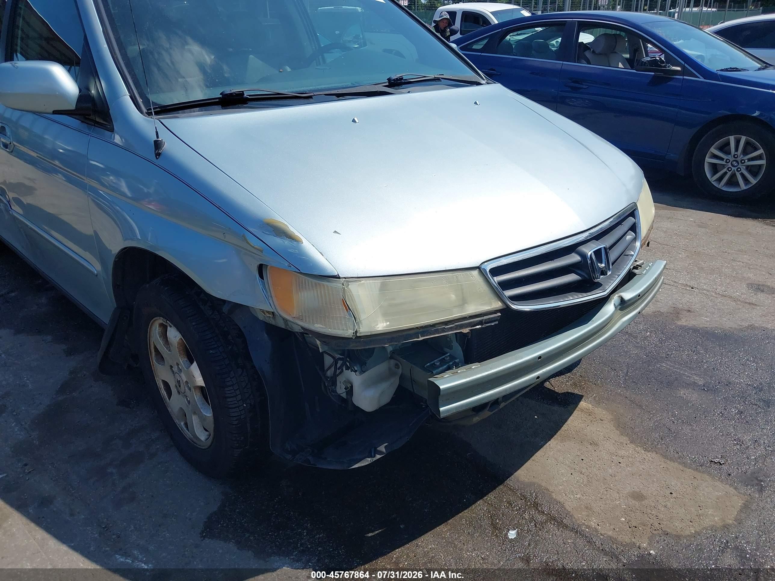 2003 Honda Odyssey Ex-l Light Blue vin: 5FNRL18983B098806