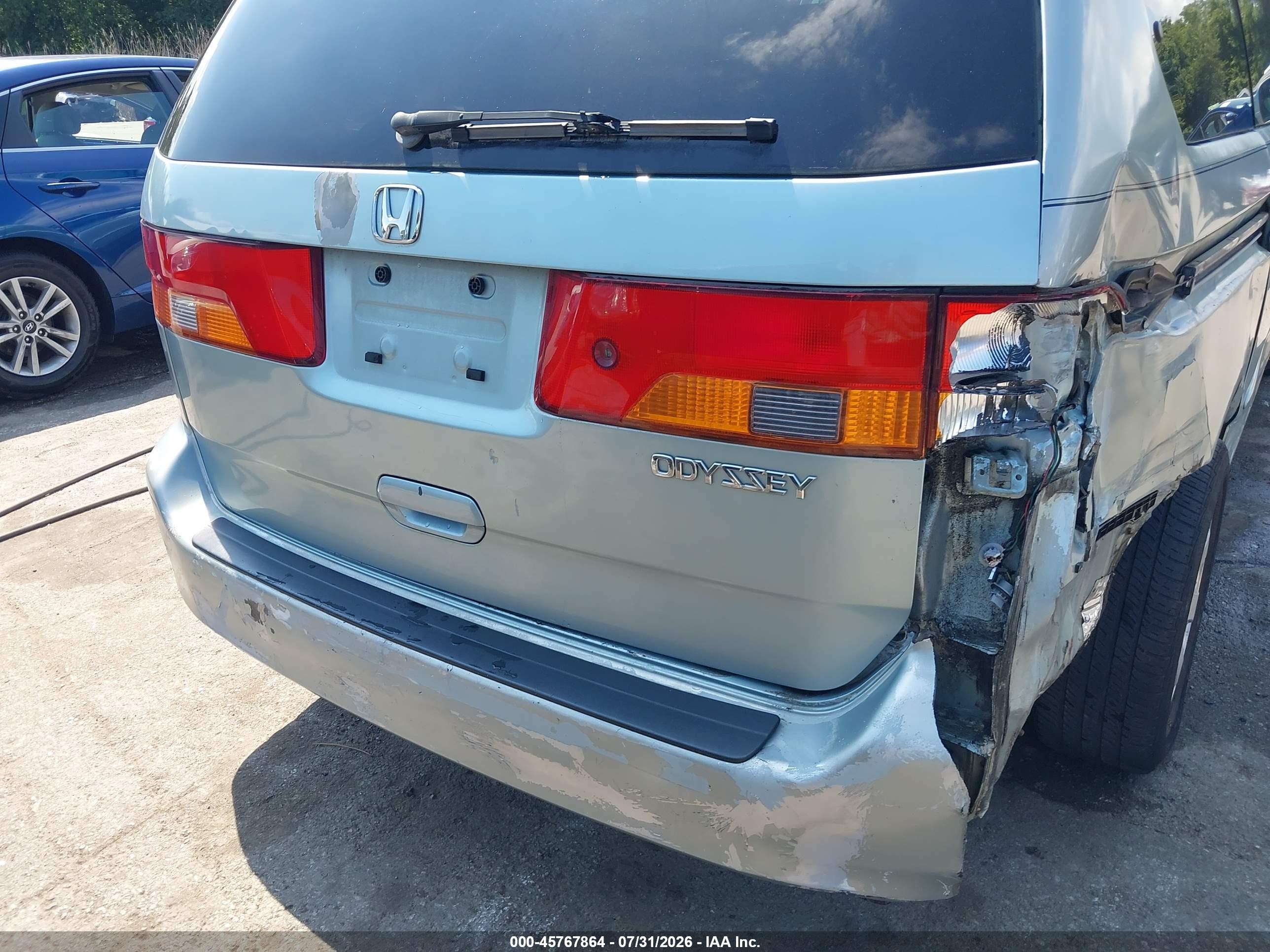 2003 Honda Odyssey Ex-l Light Blue vin: 5FNRL18983B098806