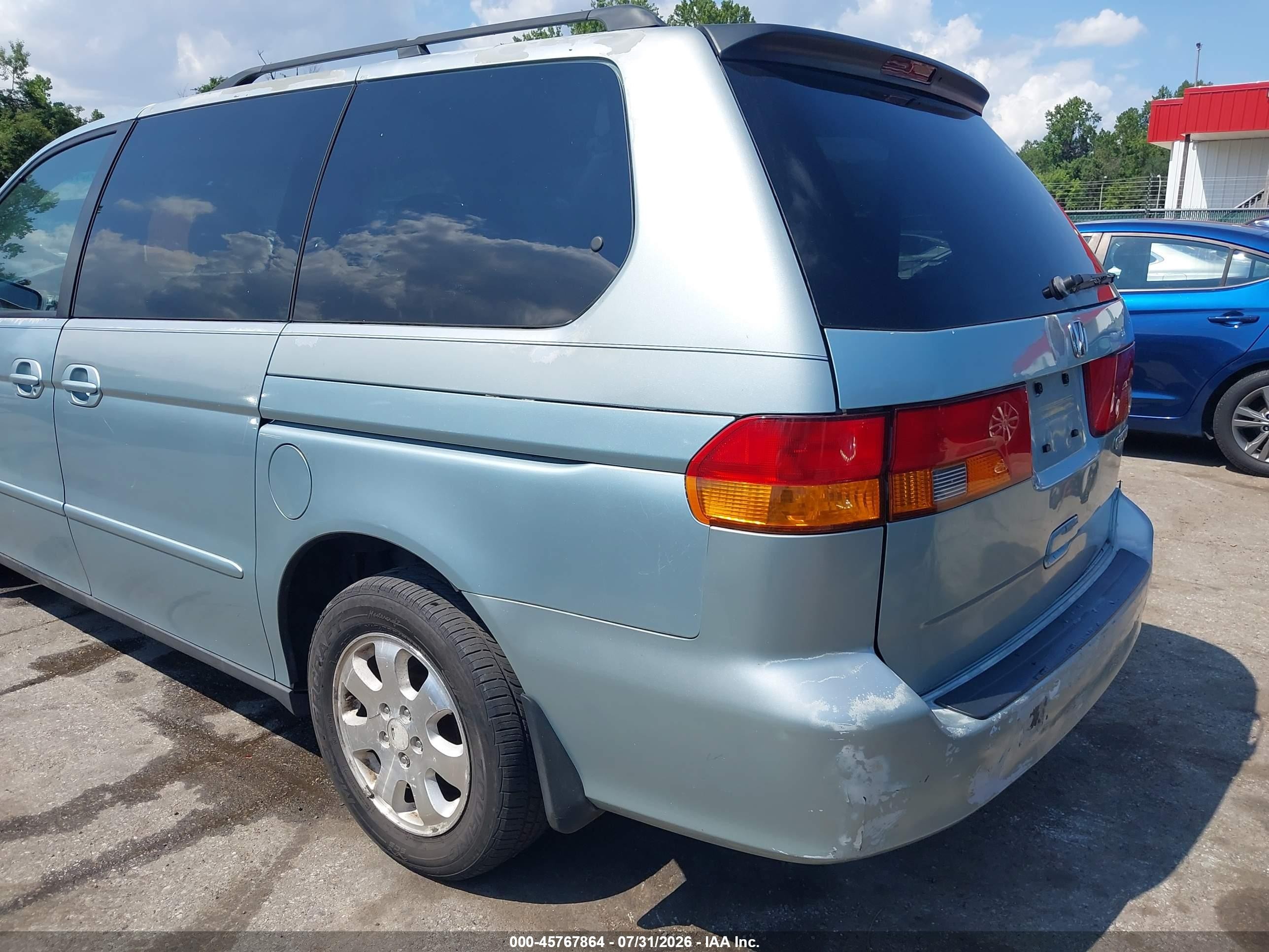 2003 Honda Odyssey Ex-l Light Blue vin: 5FNRL18983B098806