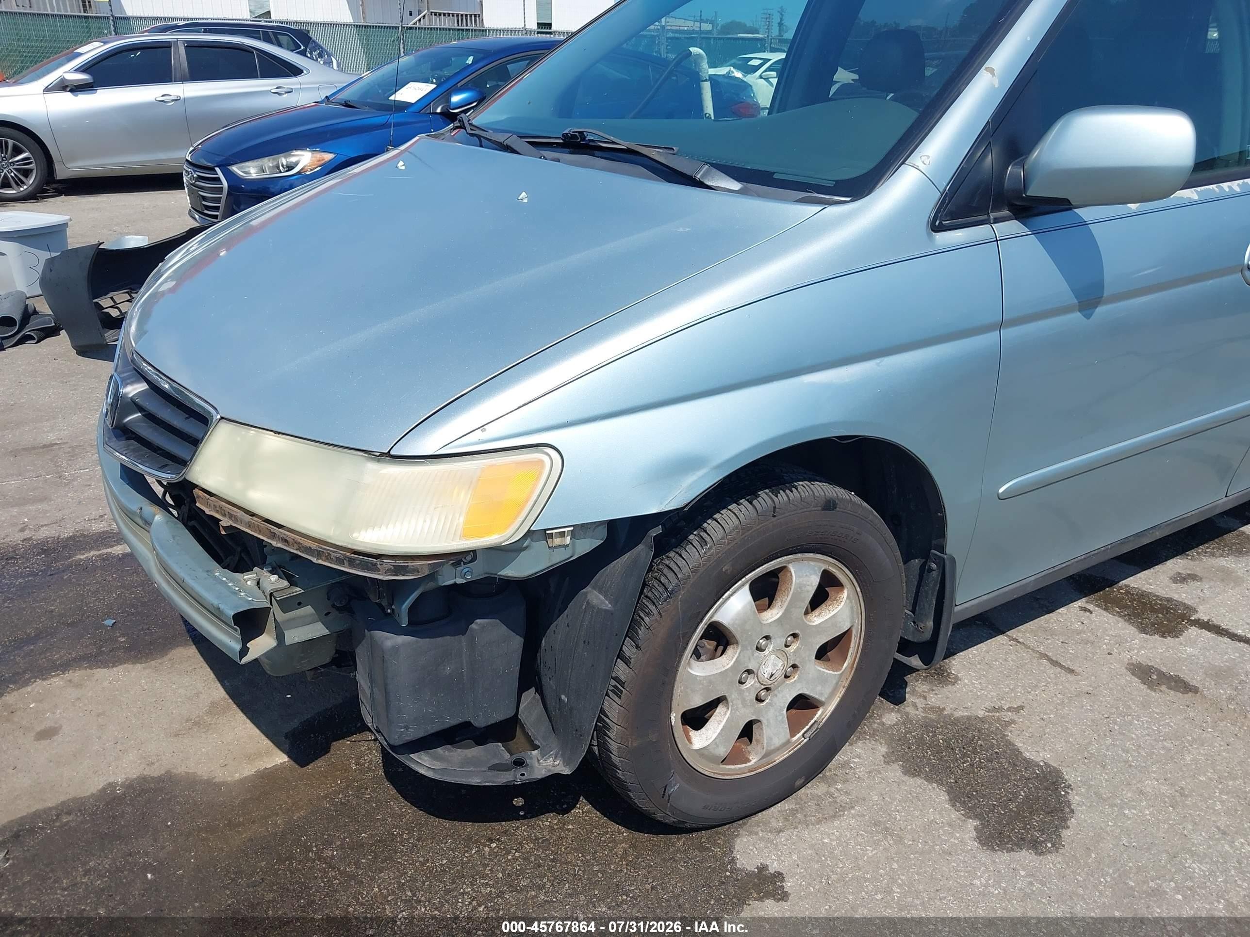 2003 Honda Odyssey Ex-l Light Blue vin: 5FNRL18983B098806