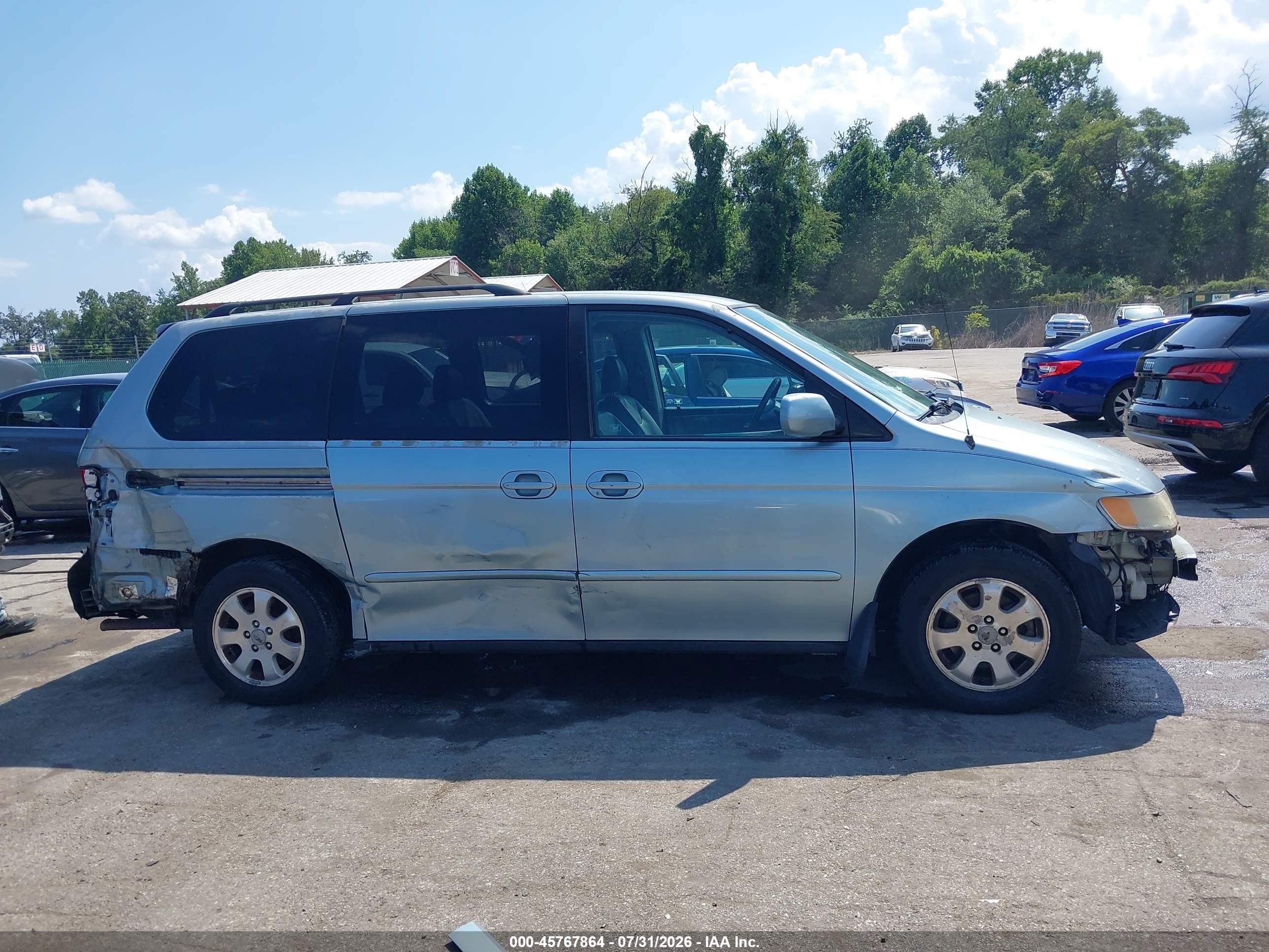 2003 Honda Odyssey Ex-l Light Blue vin: 5FNRL18983B098806