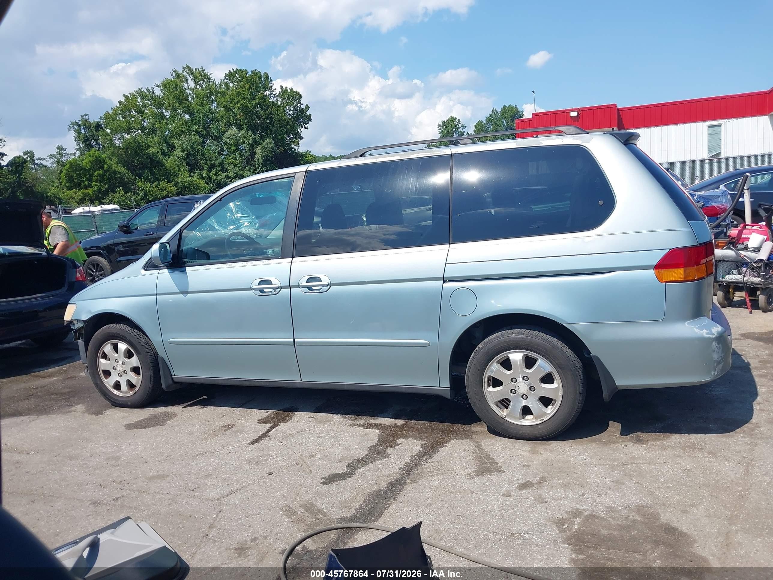 2003 Honda Odyssey Ex-l Light Blue vin: 5FNRL18983B098806