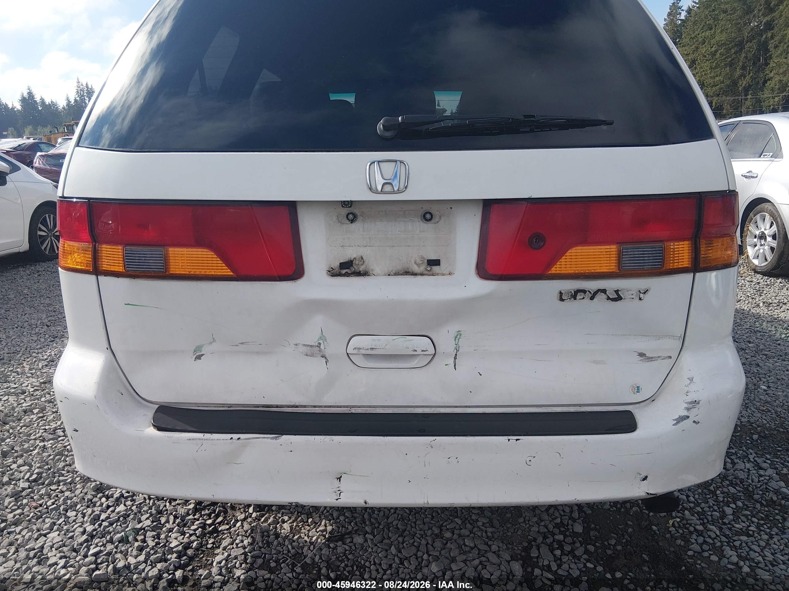 2004 Honda Odyssey Ex-l White vin: 5FNRL18984B016090