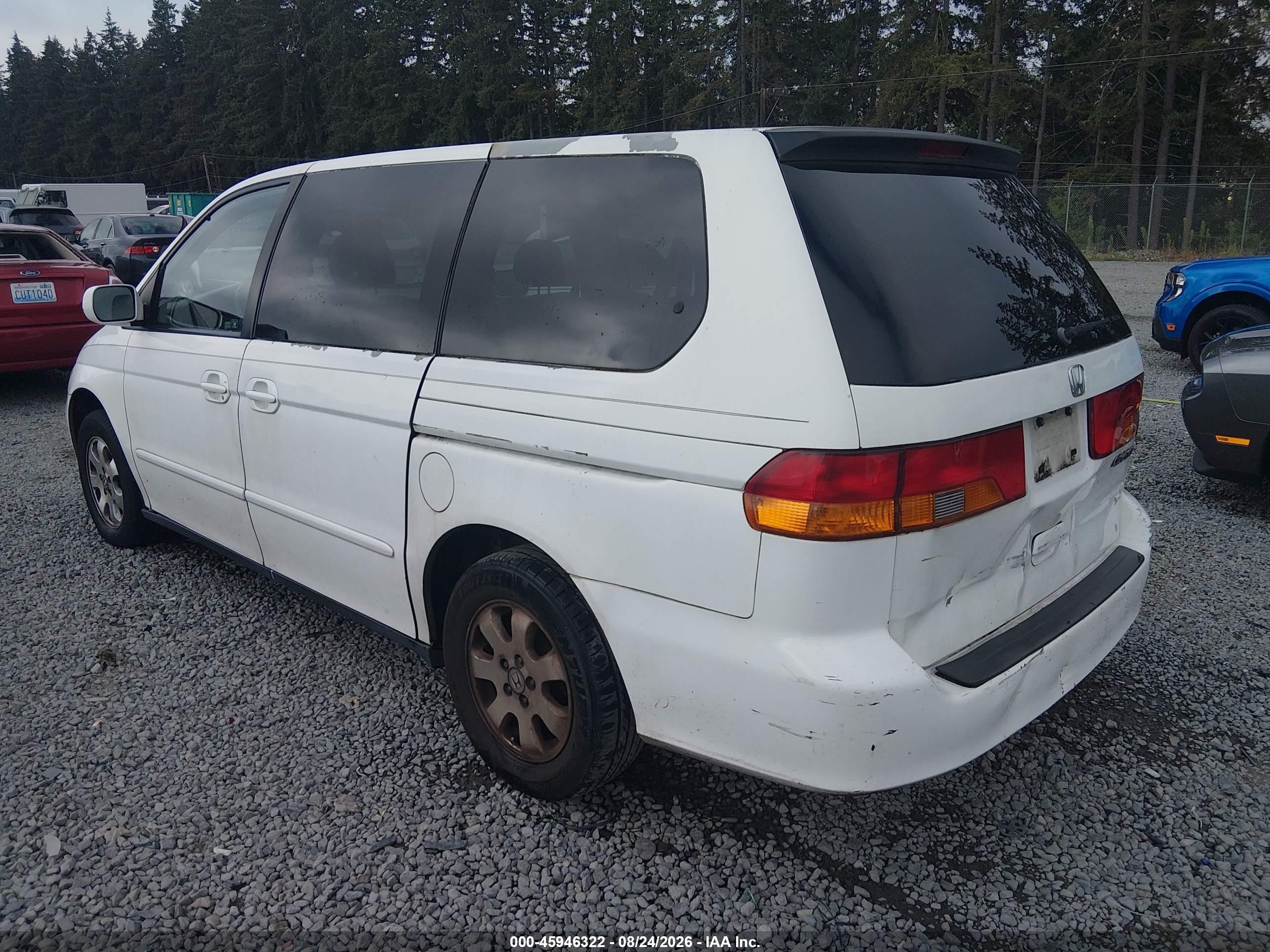 2004 Honda Odyssey Ex-l White vin: 5FNRL18984B016090