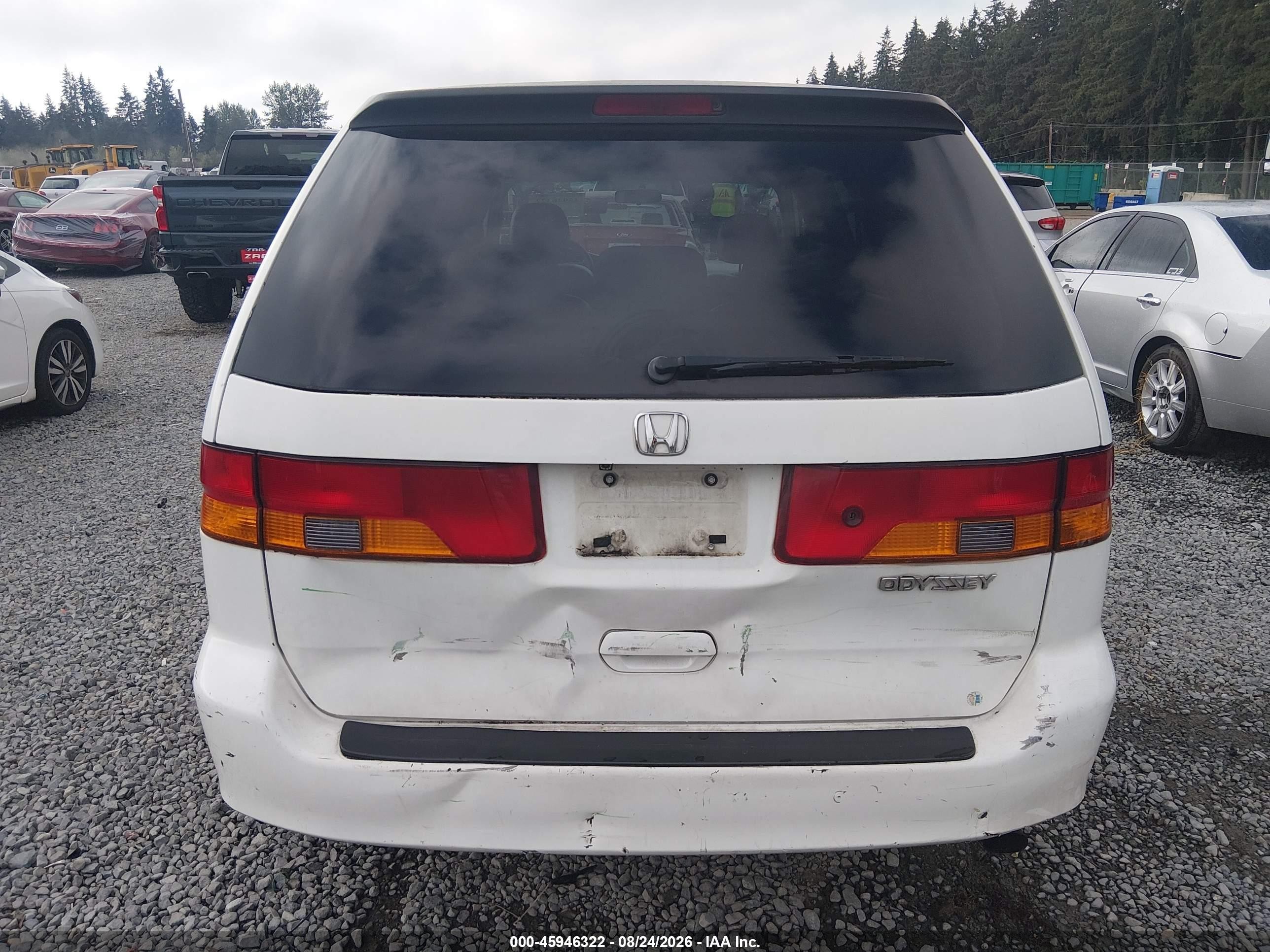 2004 Honda Odyssey Ex-l White vin: 5FNRL18984B016090