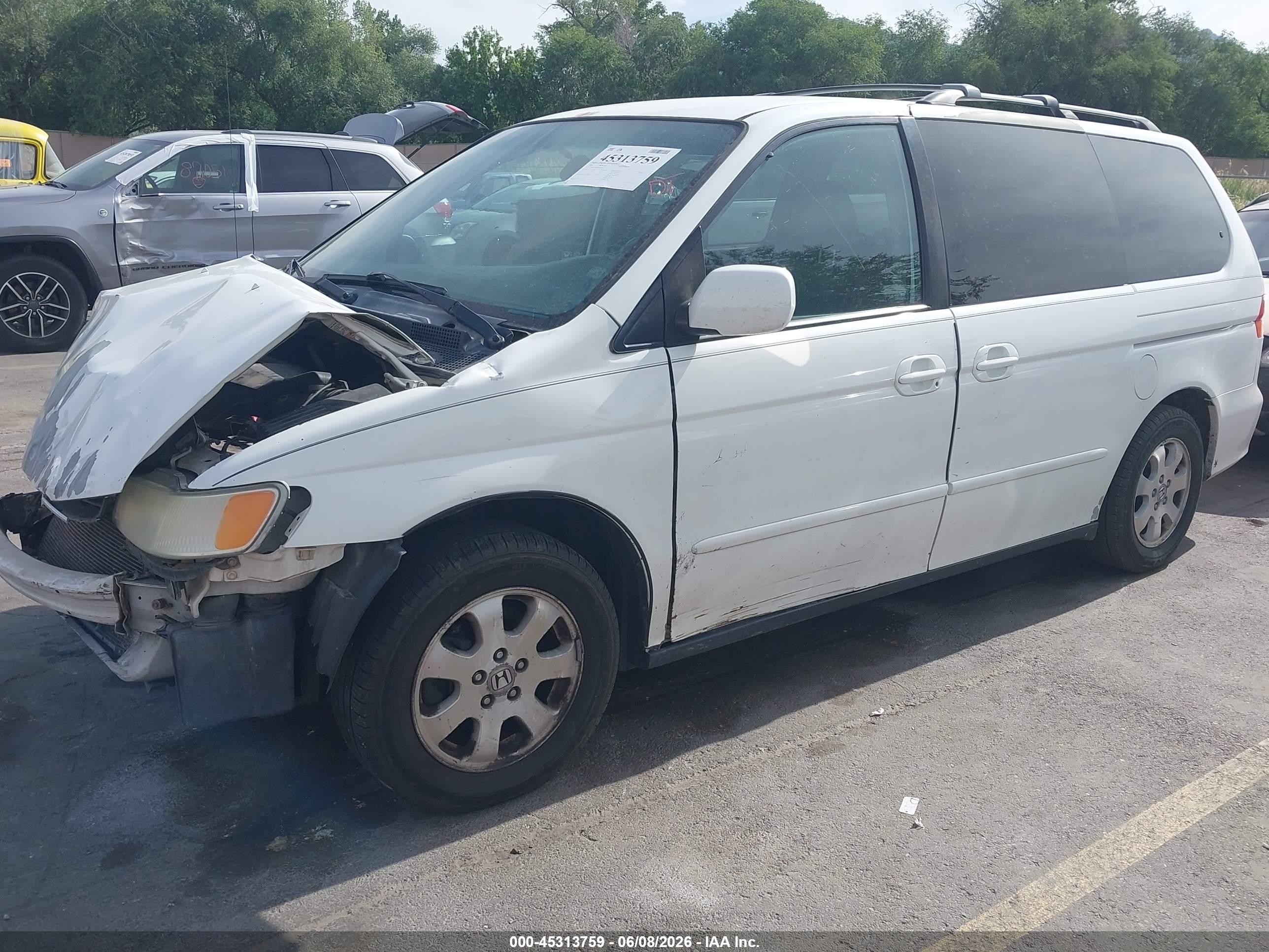 2004 Honda Odyssey Ex-l White vin: 5FNRL18994B092952