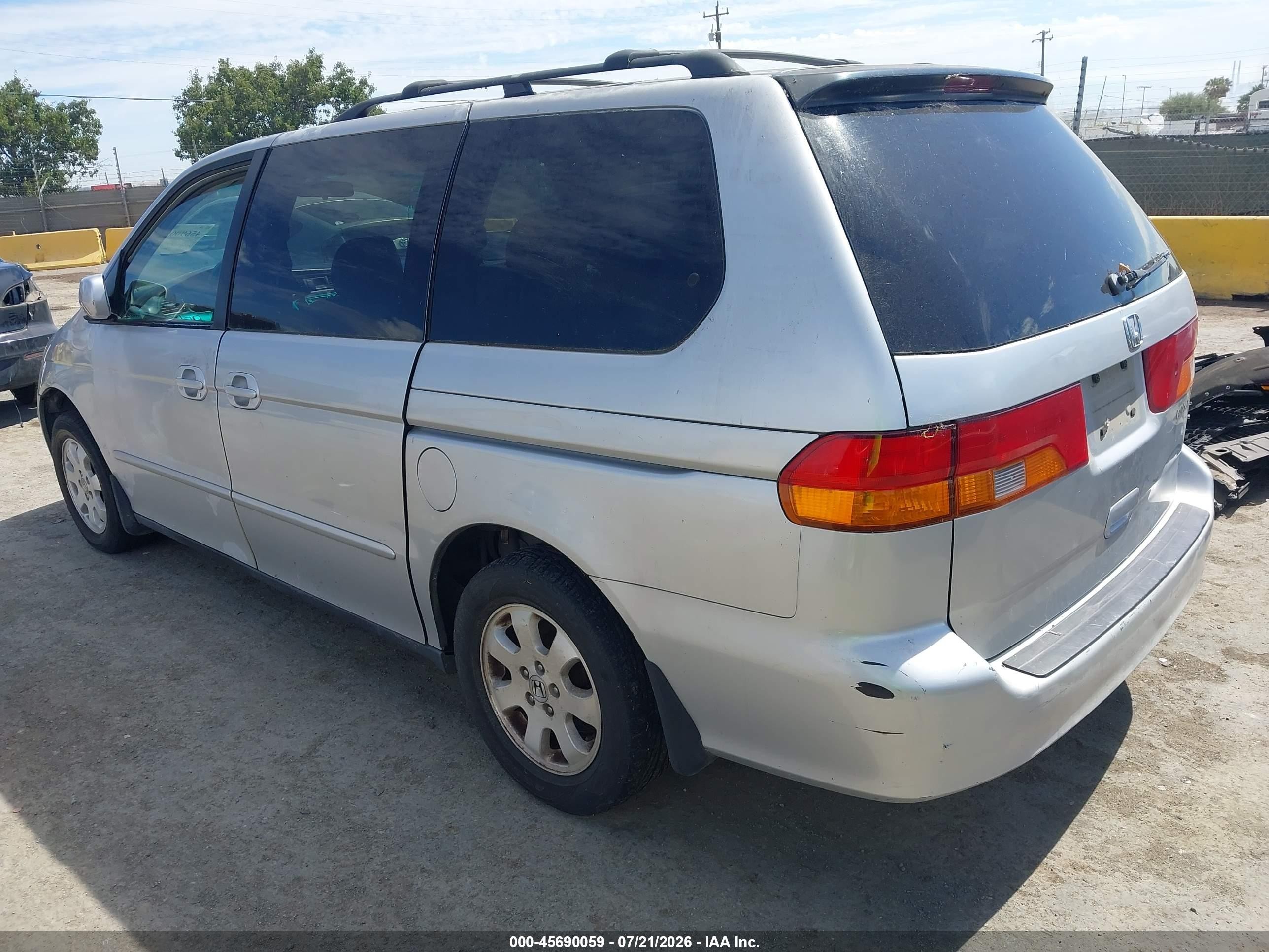 2003 Honda Odyssey Ex-l Gray vin: 5FNRL189X3B016316