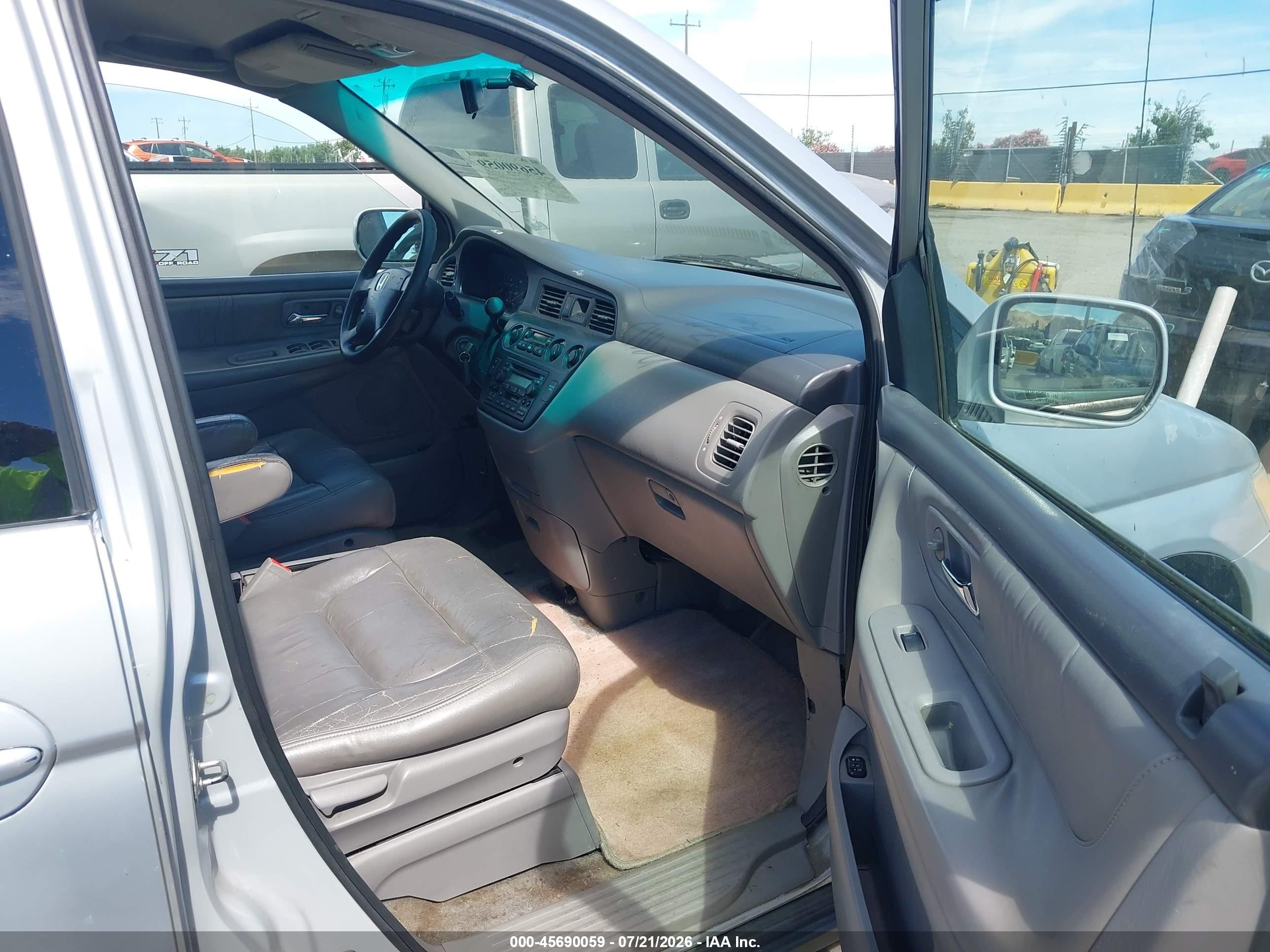 2003 Honda Odyssey Ex-l Gray vin: 5FNRL189X3B016316