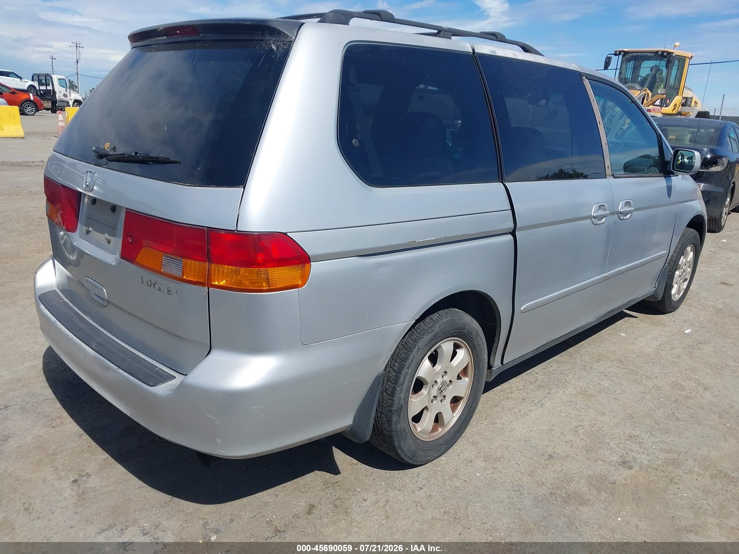 2003 Honda Odyssey Ex-l Gray vin: 5FNRL189X3B016316