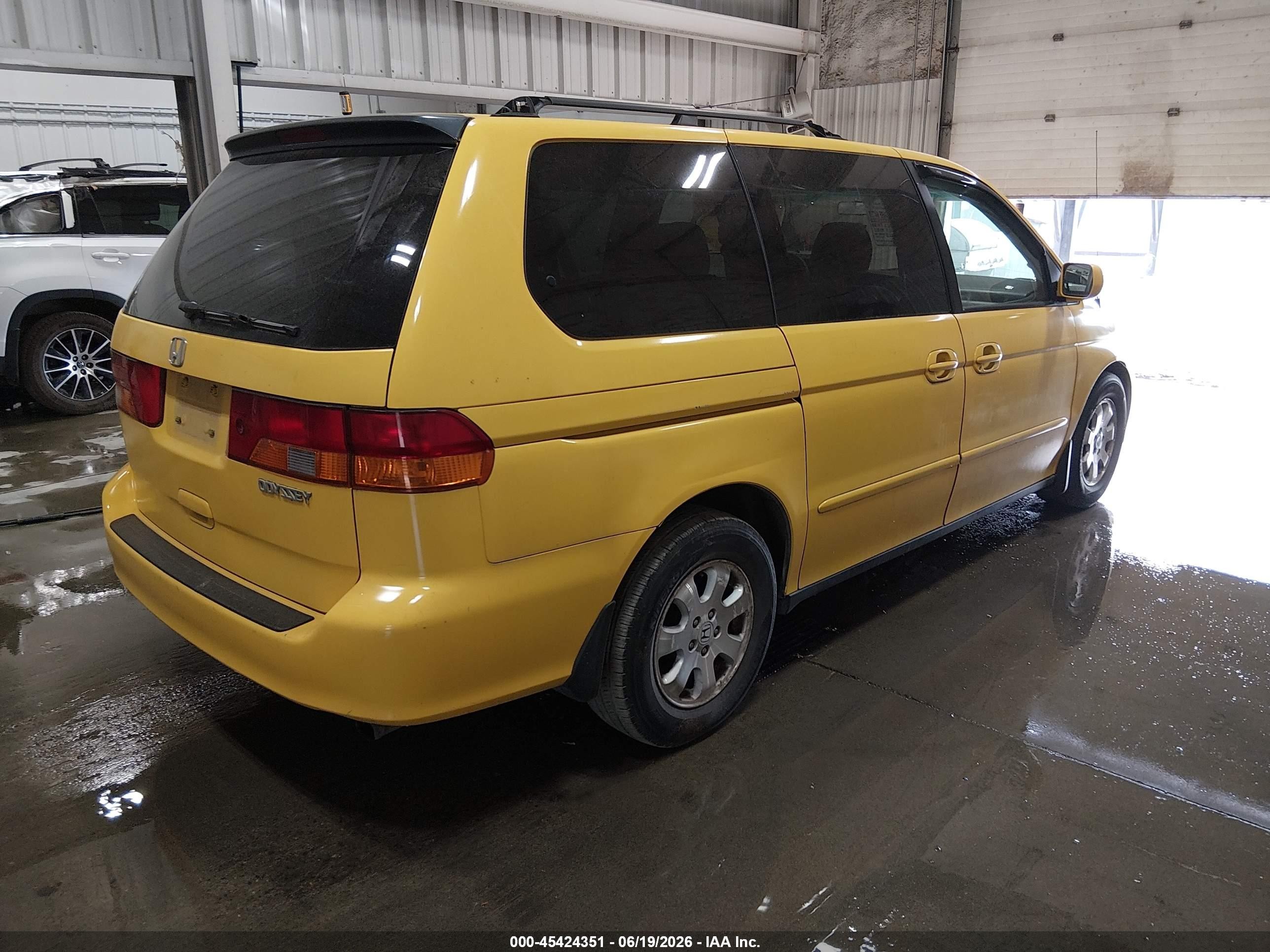 2003 Honda Odyssey Ex-l Yellow vin: 5FNRL189X3B074345