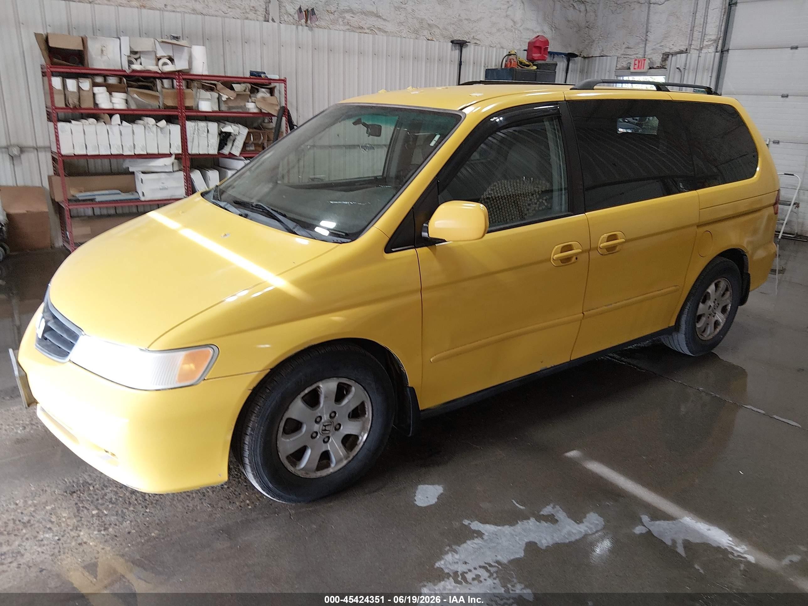 2003 Honda Odyssey Ex-l Yellow vin: 5FNRL189X3B074345