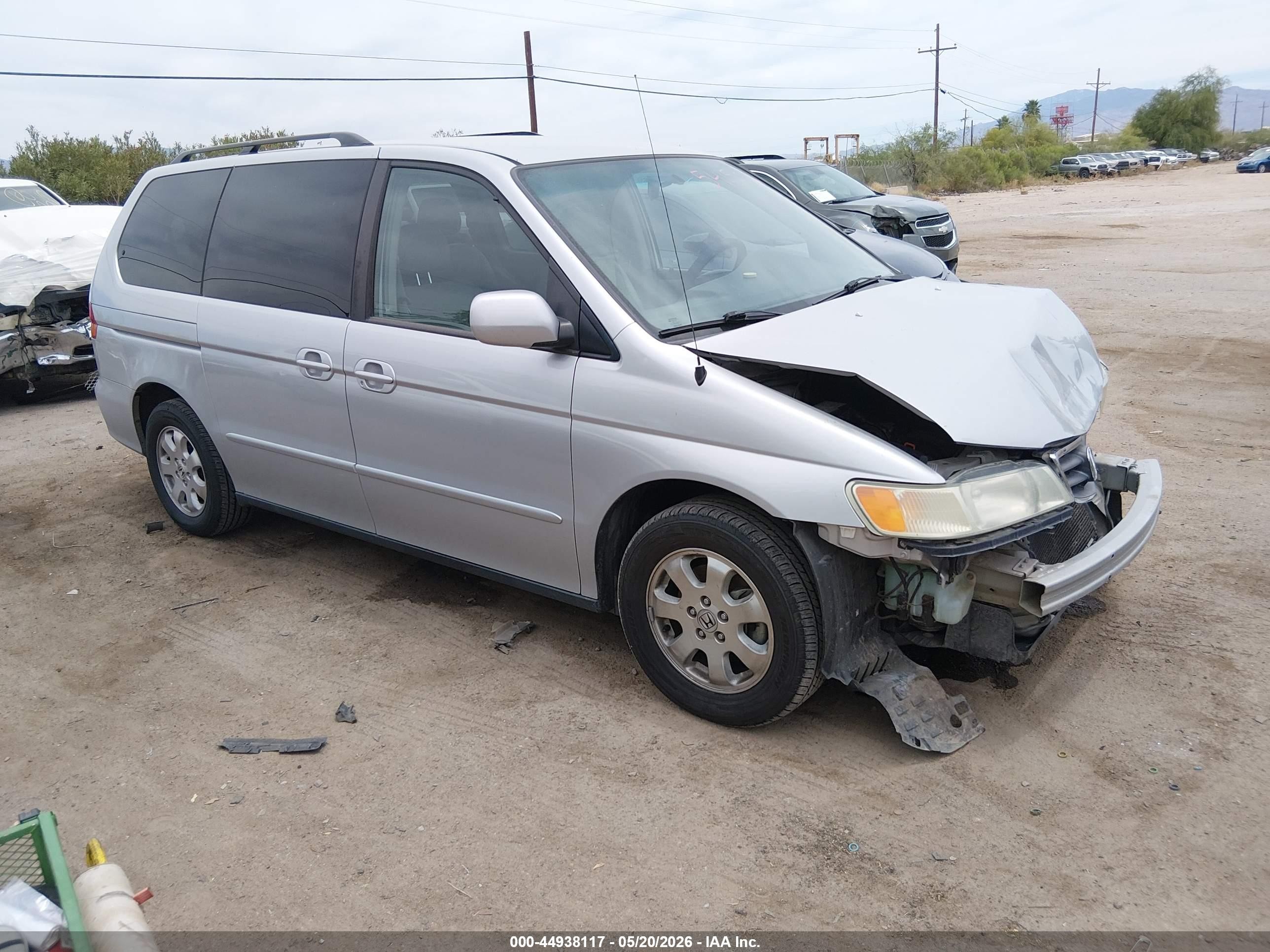 2004 Honda Odyssey Ex-l Silver vin: 5FNRL189X4B041248