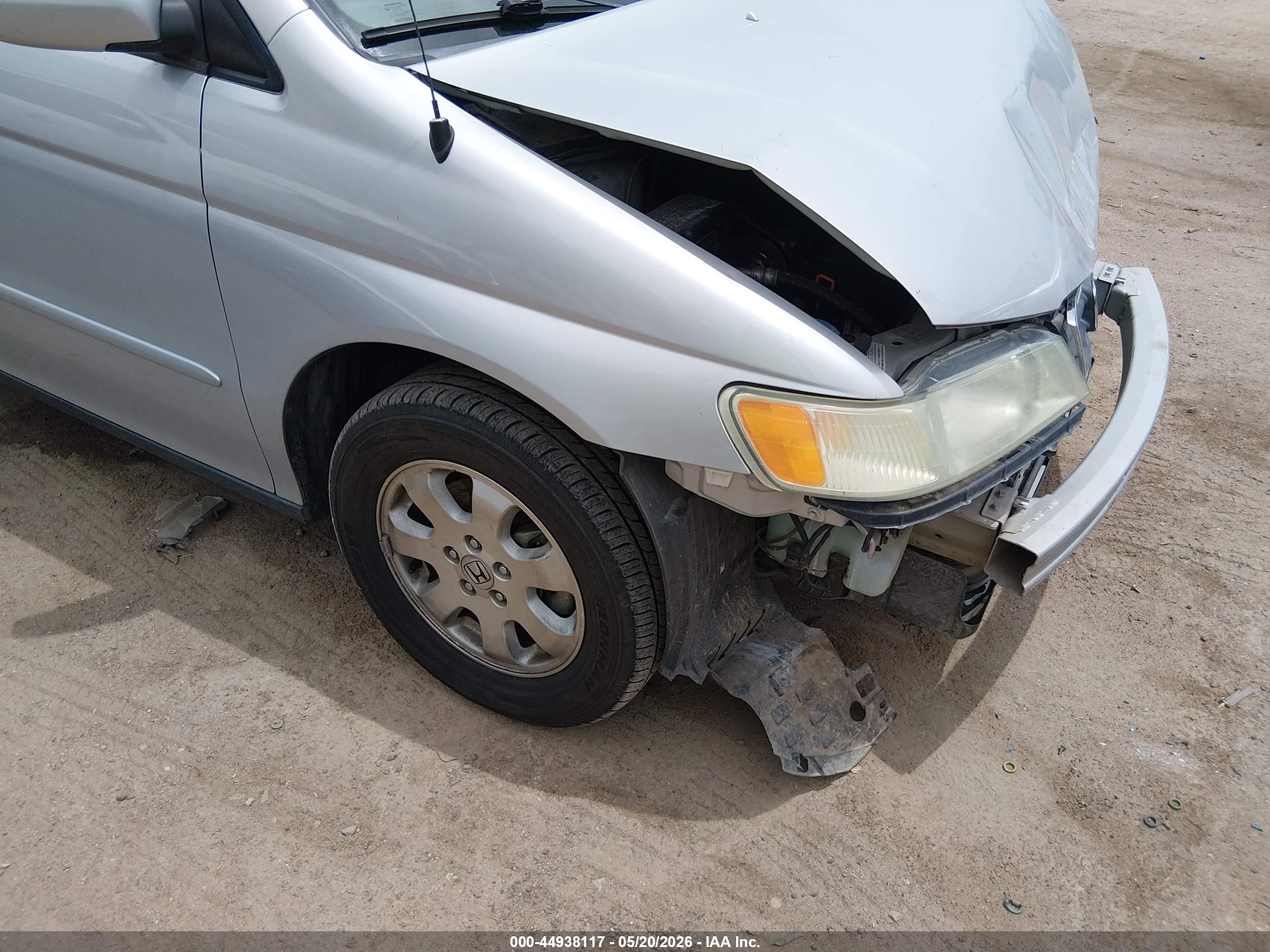 2004 Honda Odyssey Ex-l Silver vin: 5FNRL189X4B041248