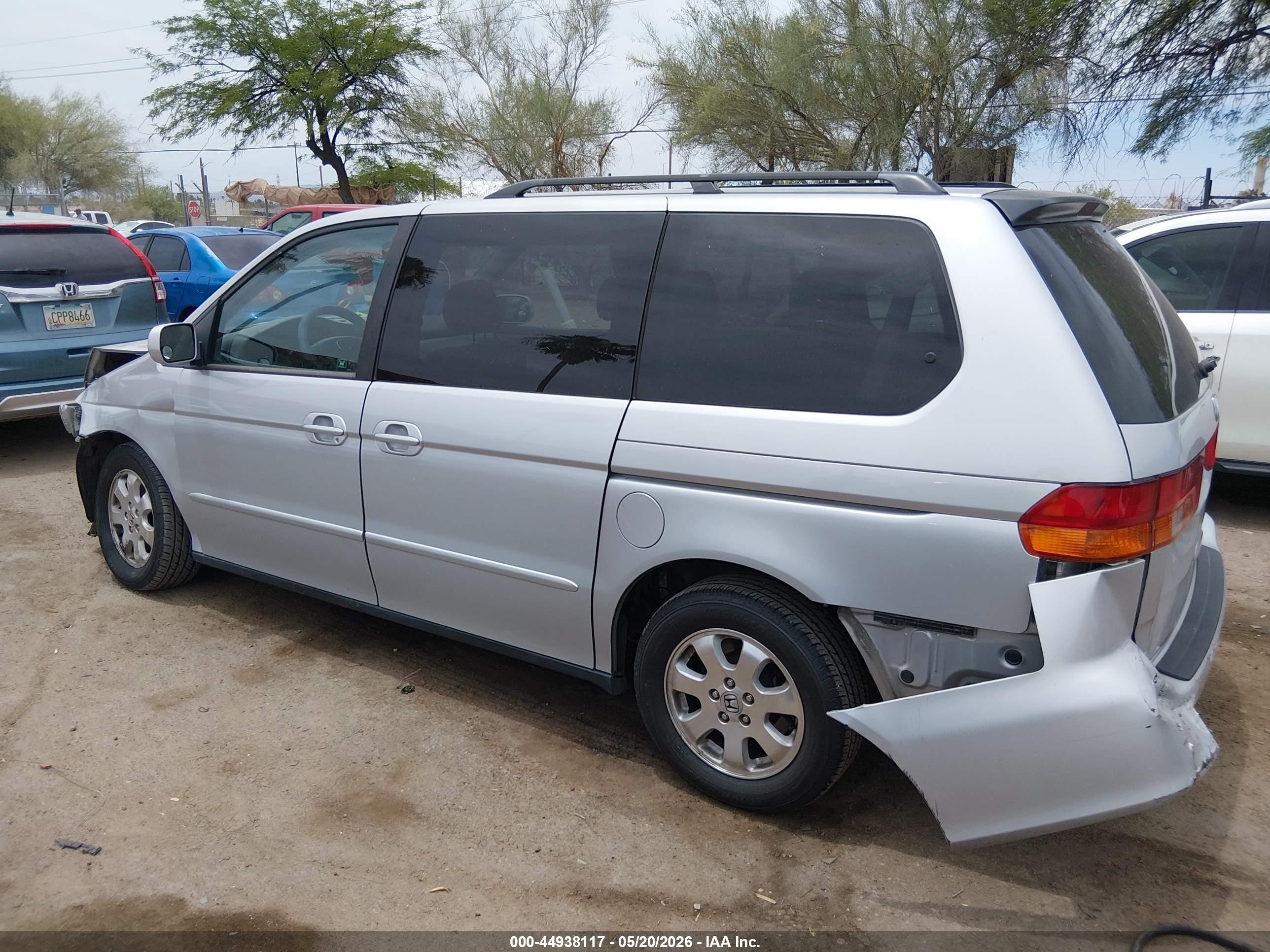 2004 Honda Odyssey Ex-l Silver vin: 5FNRL189X4B041248