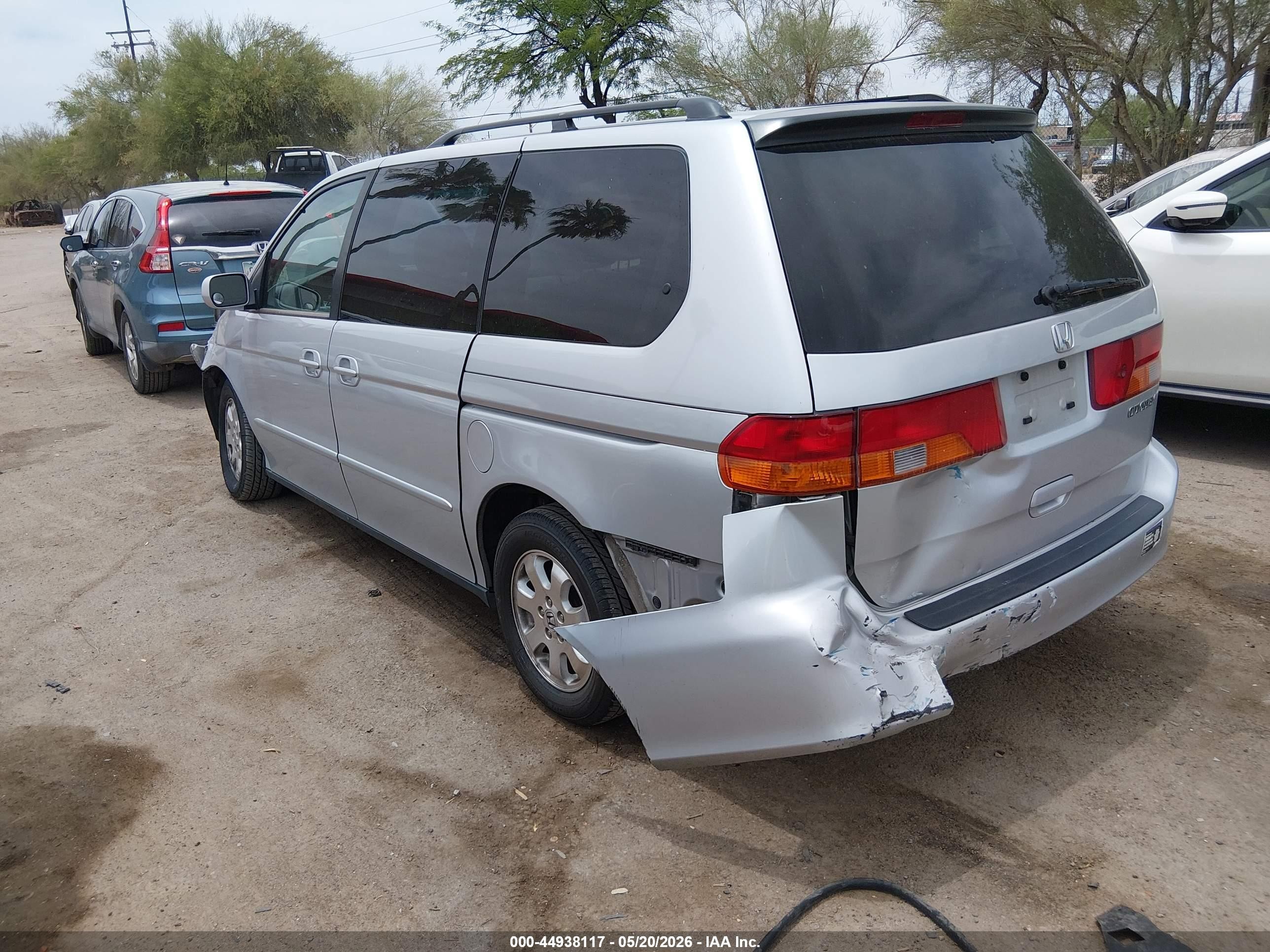 2004 Honda Odyssey Ex-l Silver vin: 5FNRL189X4B041248