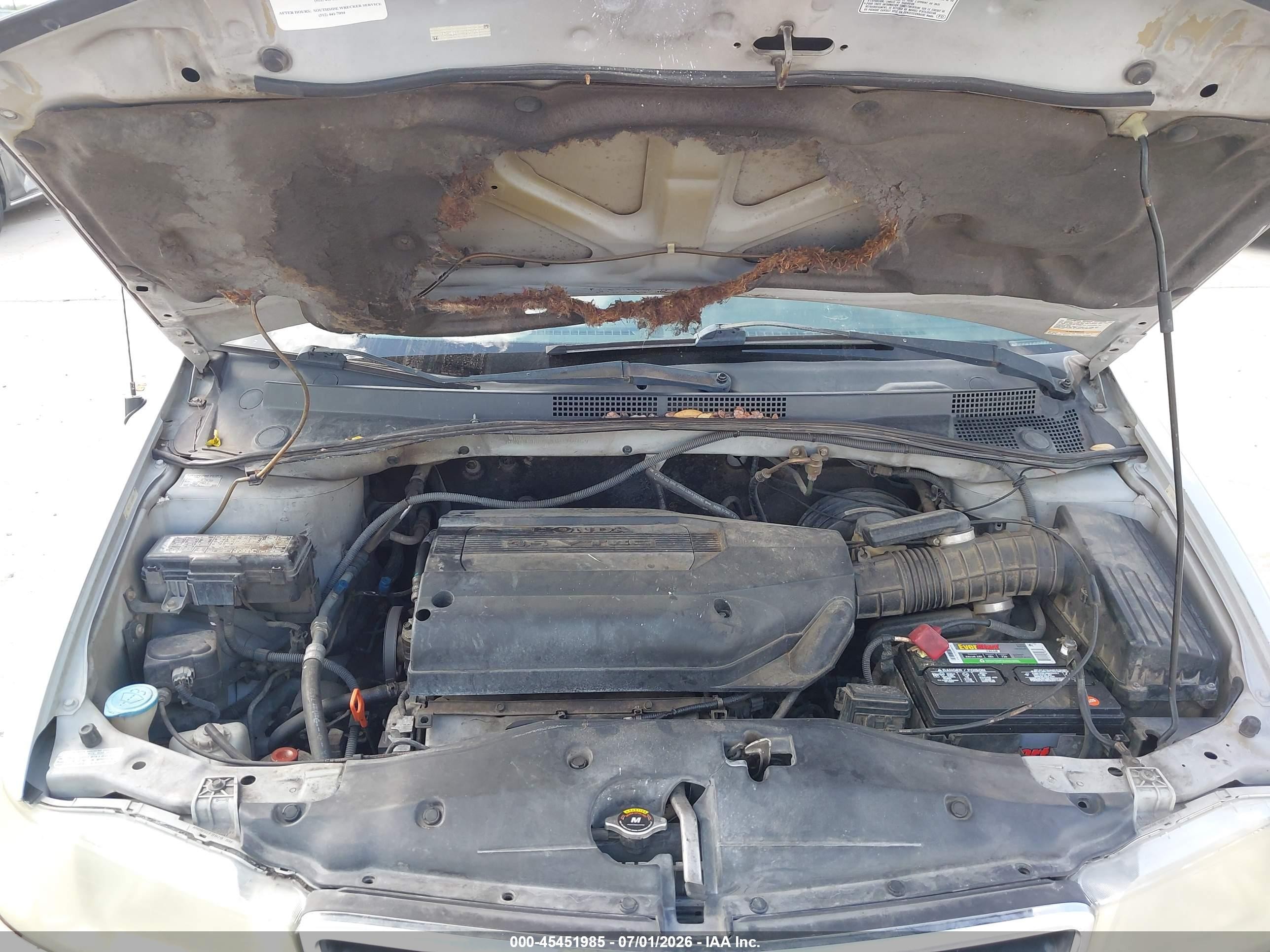 2004 Honda Odyssey Ex-l Silver vin: 5FNRL189X4B090059