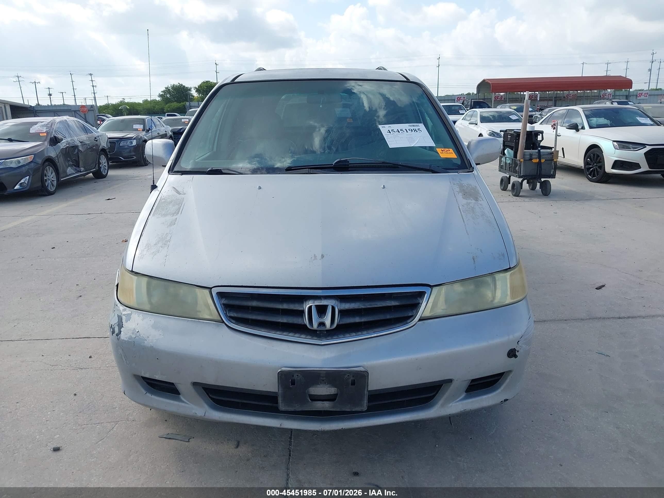 2004 Honda Odyssey Ex-l Silver vin: 5FNRL189X4B090059