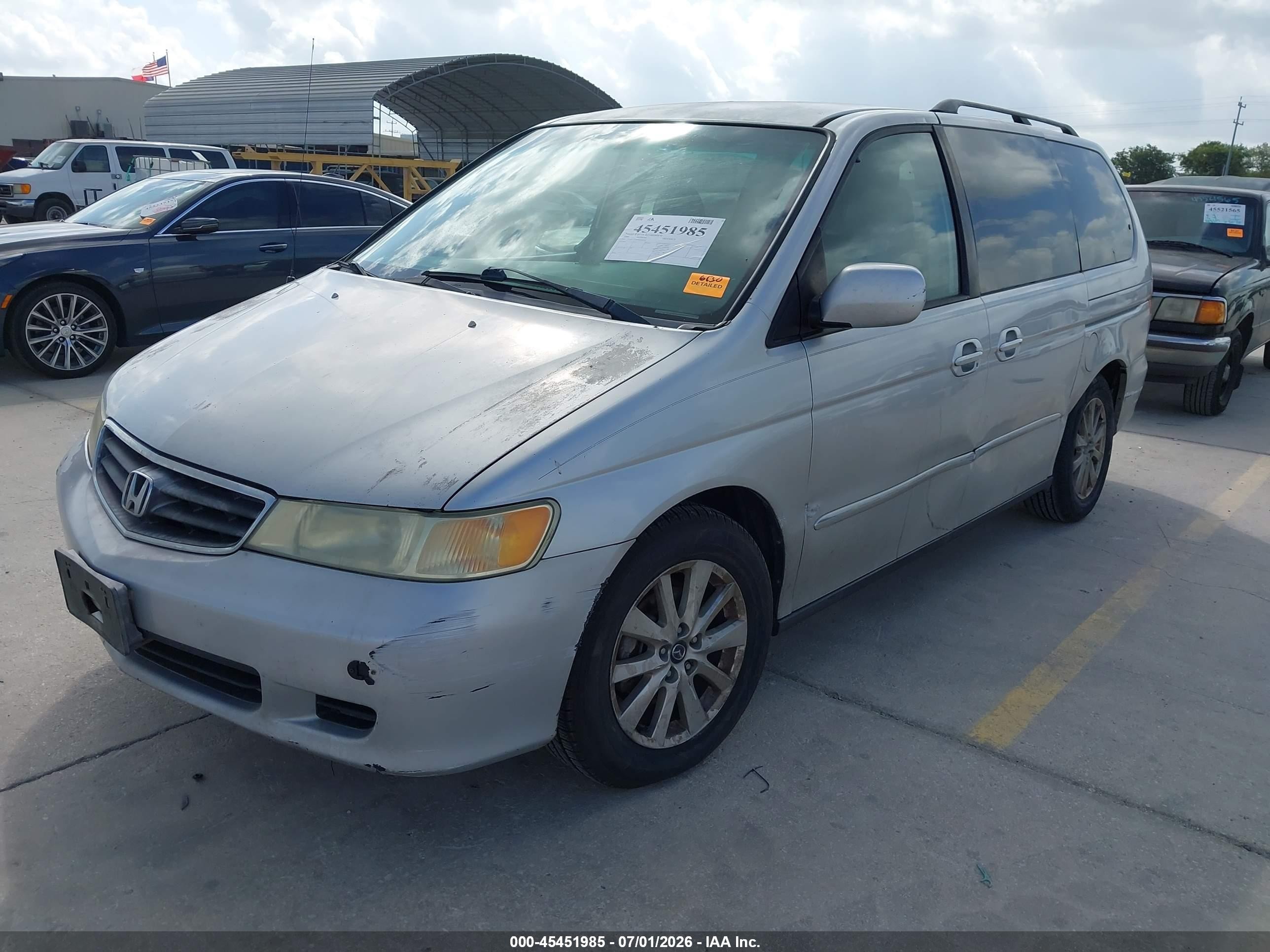 2004 Honda Odyssey Ex-l Silver vin: 5FNRL189X4B090059