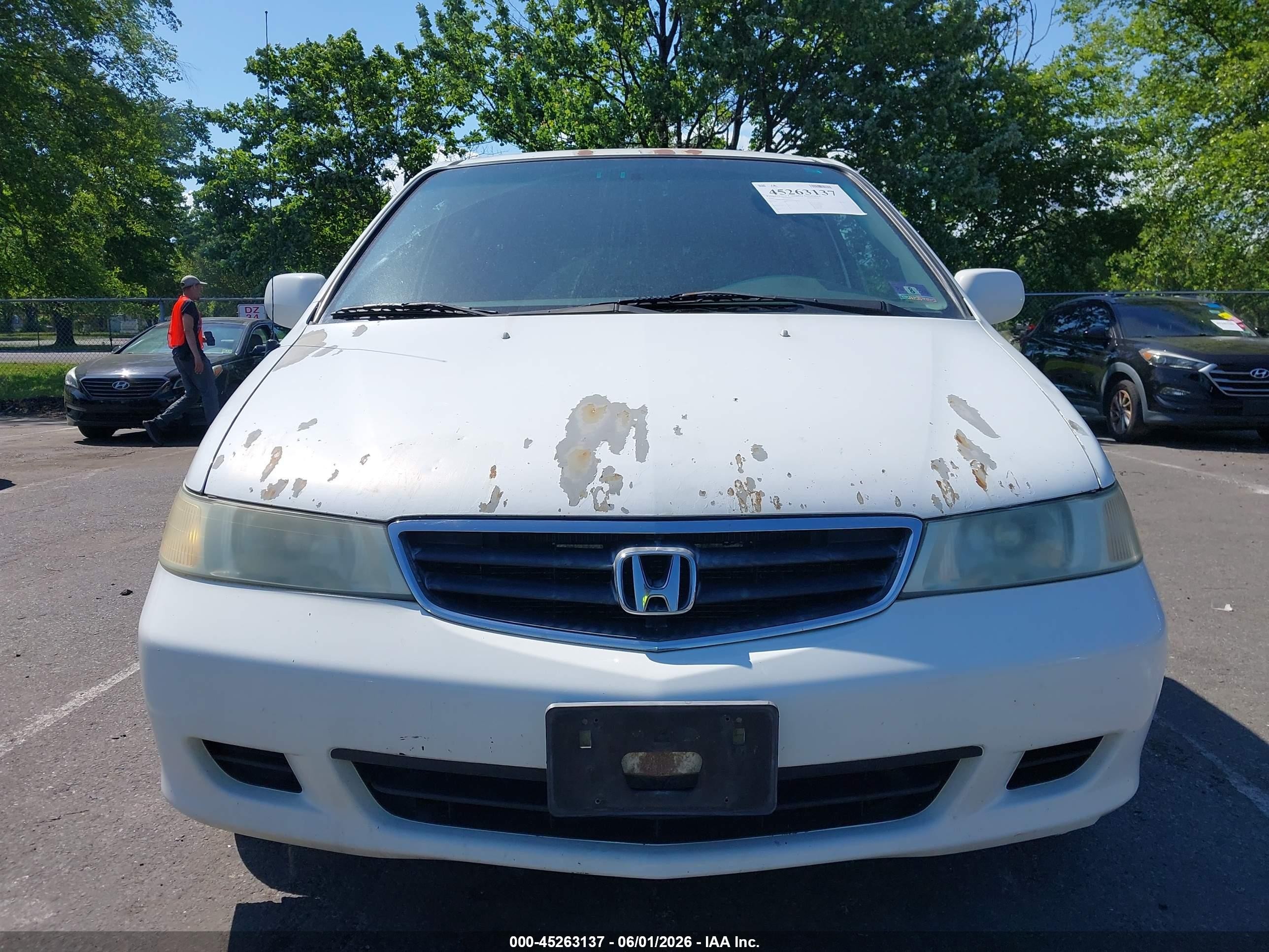 2004 Honda Odyssey Ex-l White vin: 5FNRL189X4B092944