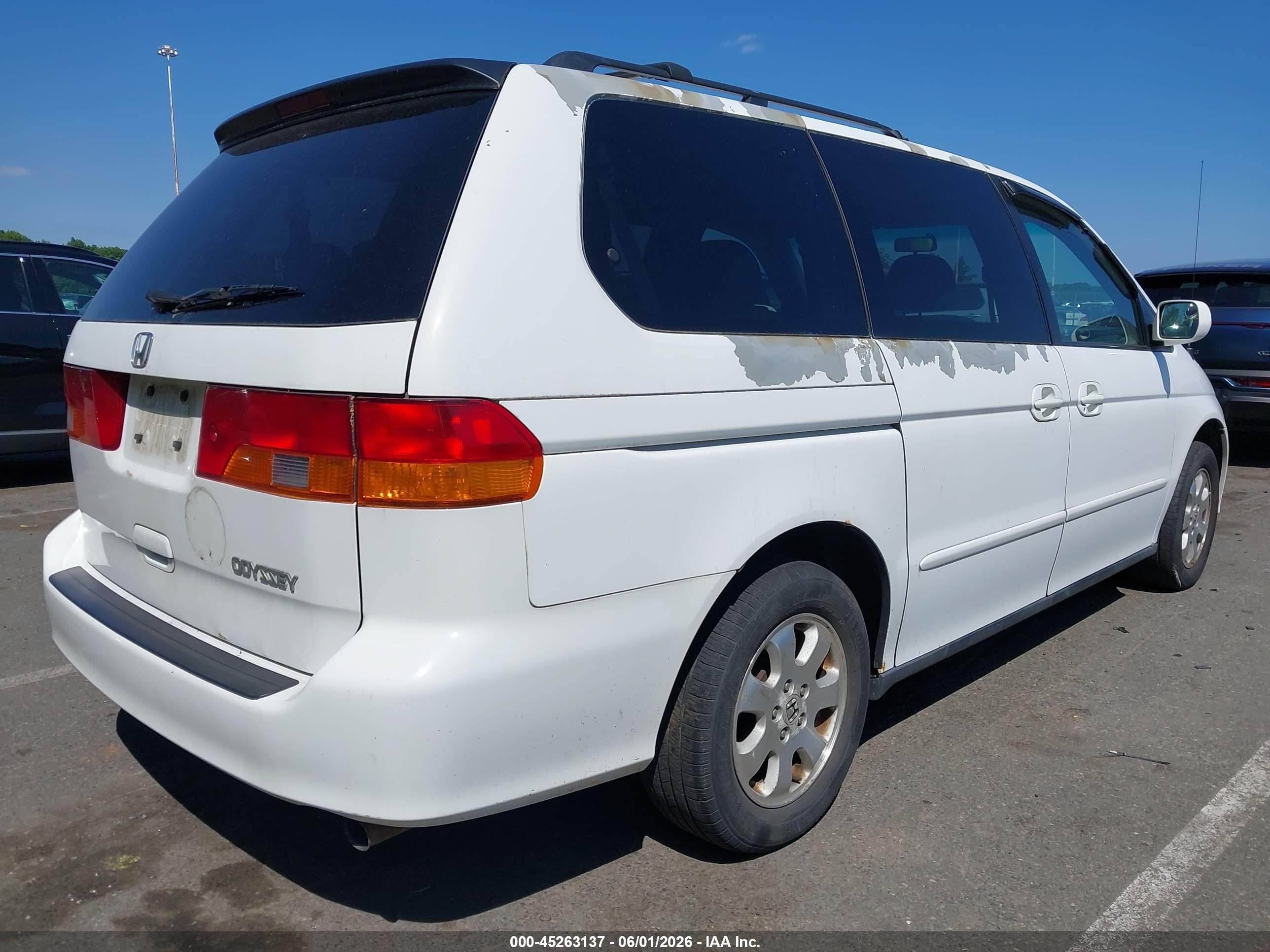 2004 Honda Odyssey Ex-l White vin: 5FNRL189X4B092944