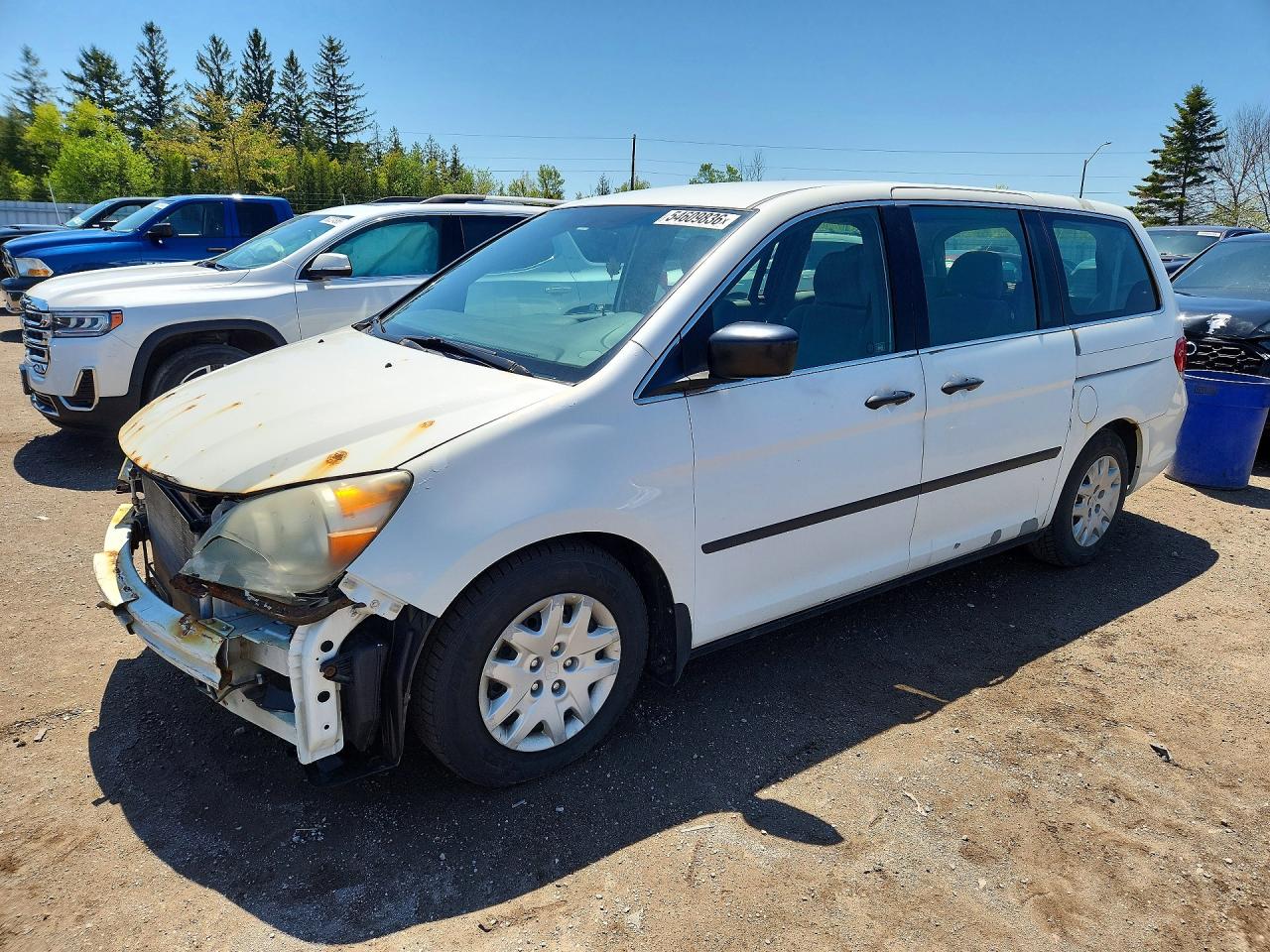 2008 Honda Odyssey Lx White vin: 5FNRL381X8B501083