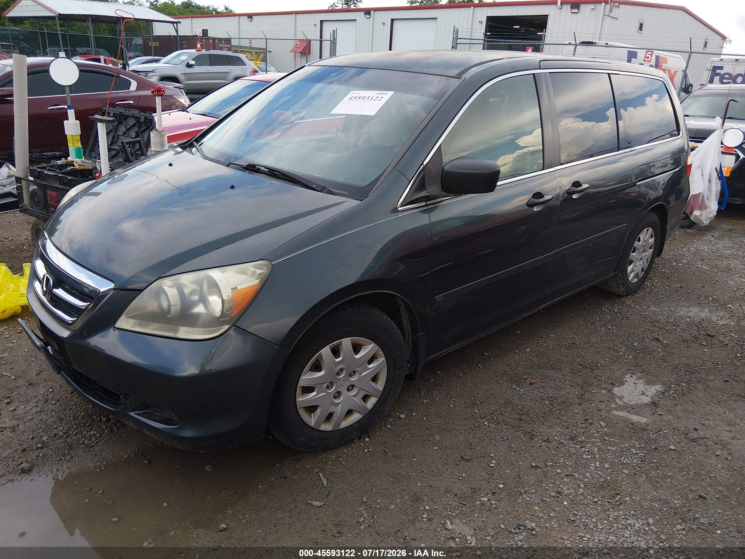 2006 Honda Odyssey Lx Gray vin: 5FNRL38206B079766