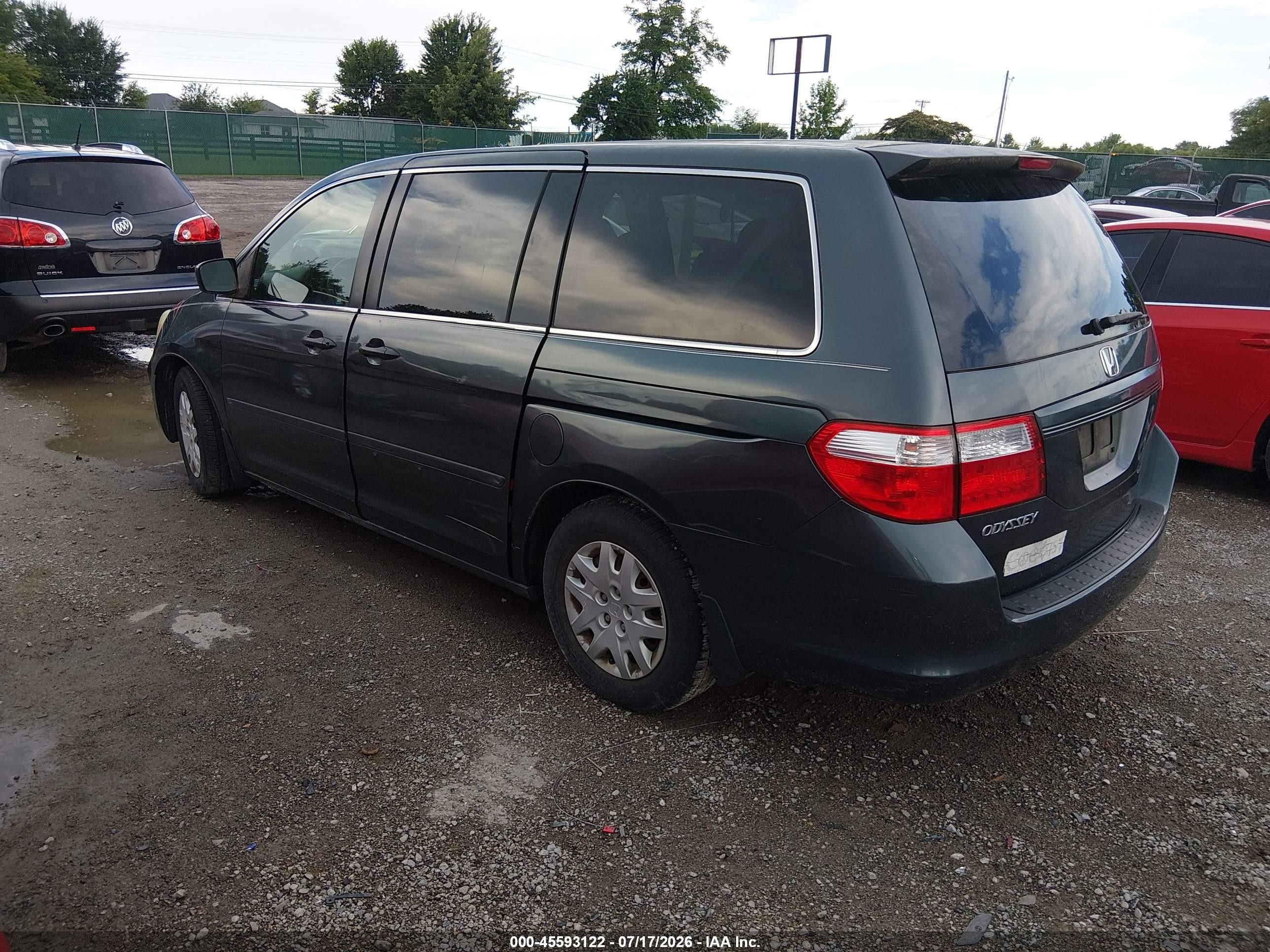 2006 Honda Odyssey Lx Gray vin: 5FNRL38206B079766
