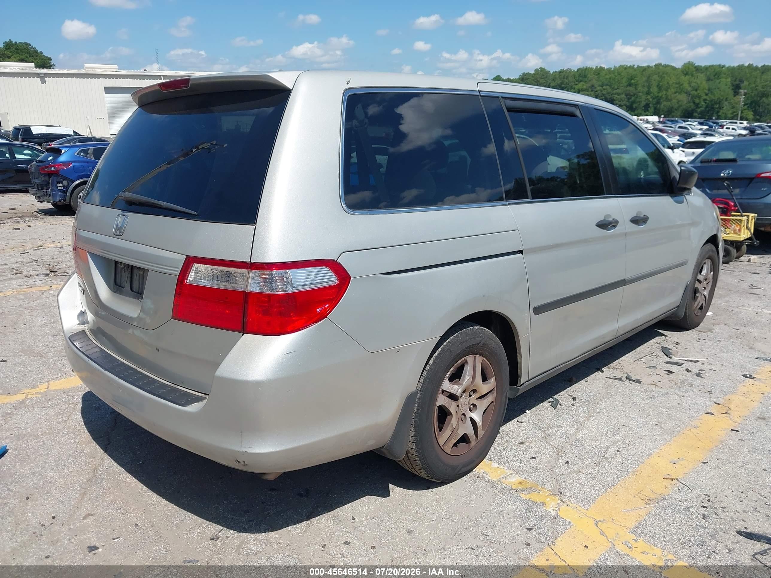 2007 Honda Odyssey Lx Silver vin: 5FNRL38207B129910