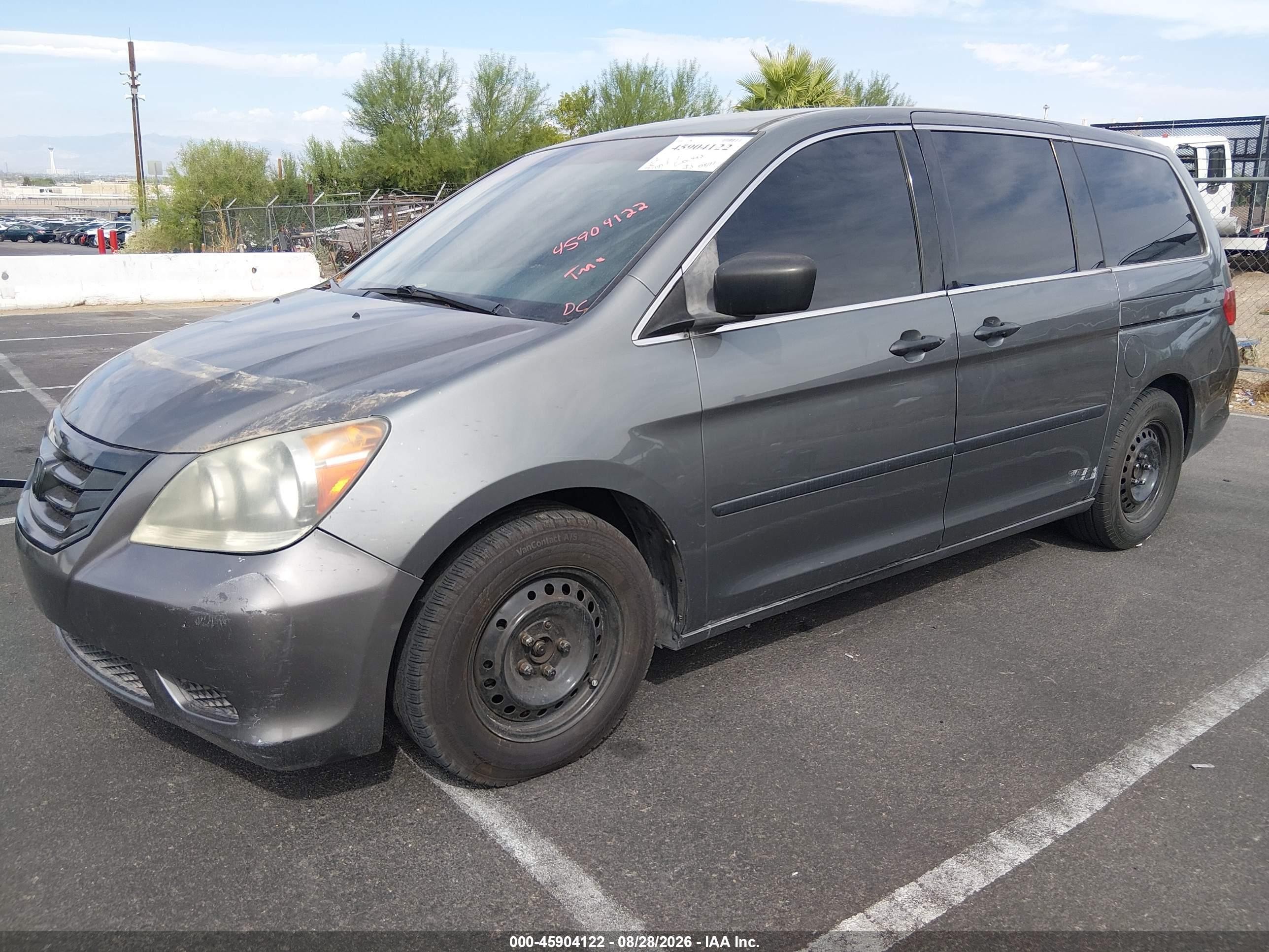 2008 Honda Odyssey Lx Gray vin: 5FNRL38208B091791
