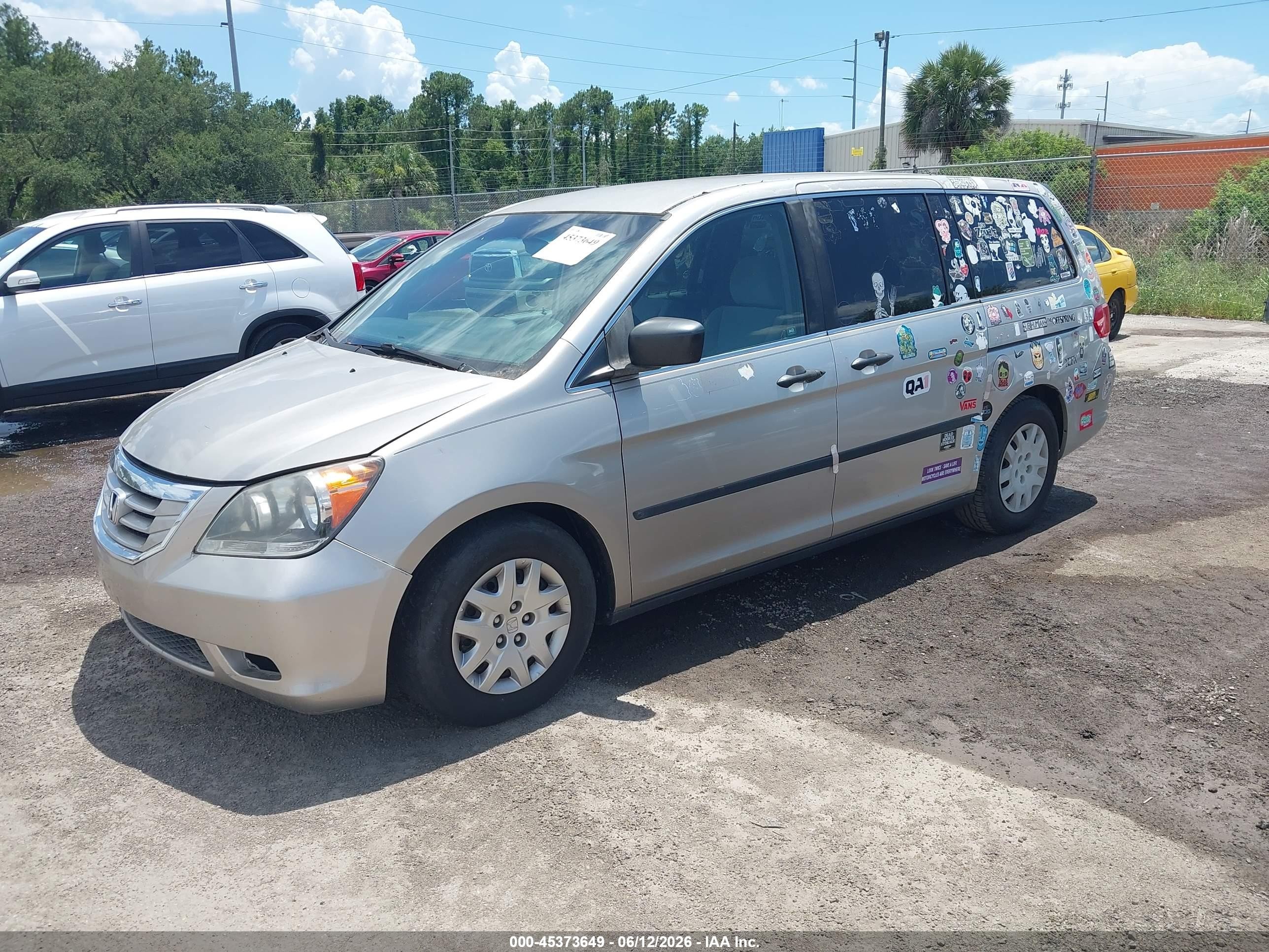 2008 Honda Odyssey Lx Серый vin: 5FNRL38208B099356