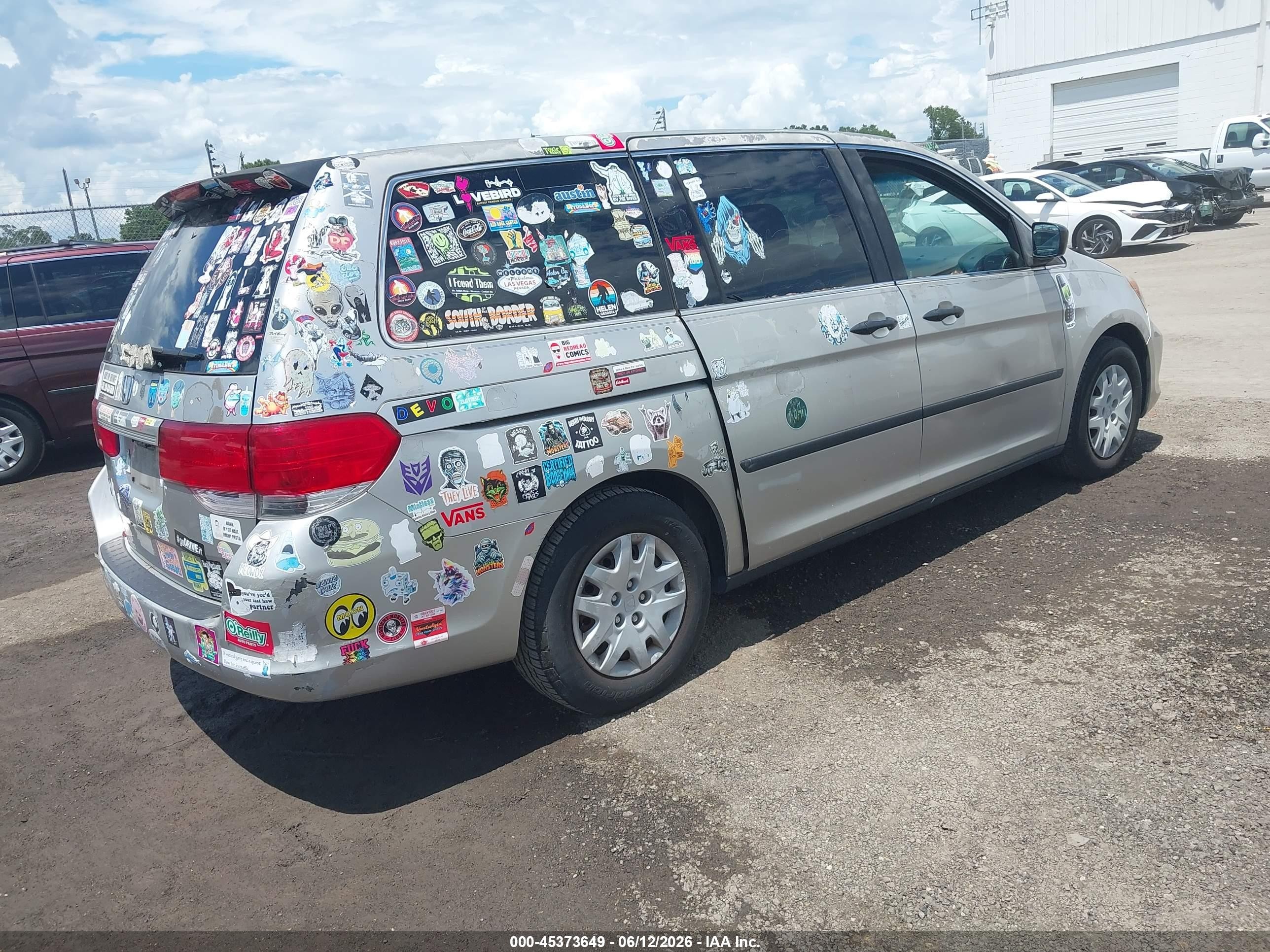 2008 Honda Odyssey Lx Серый vin: 5FNRL38208B099356