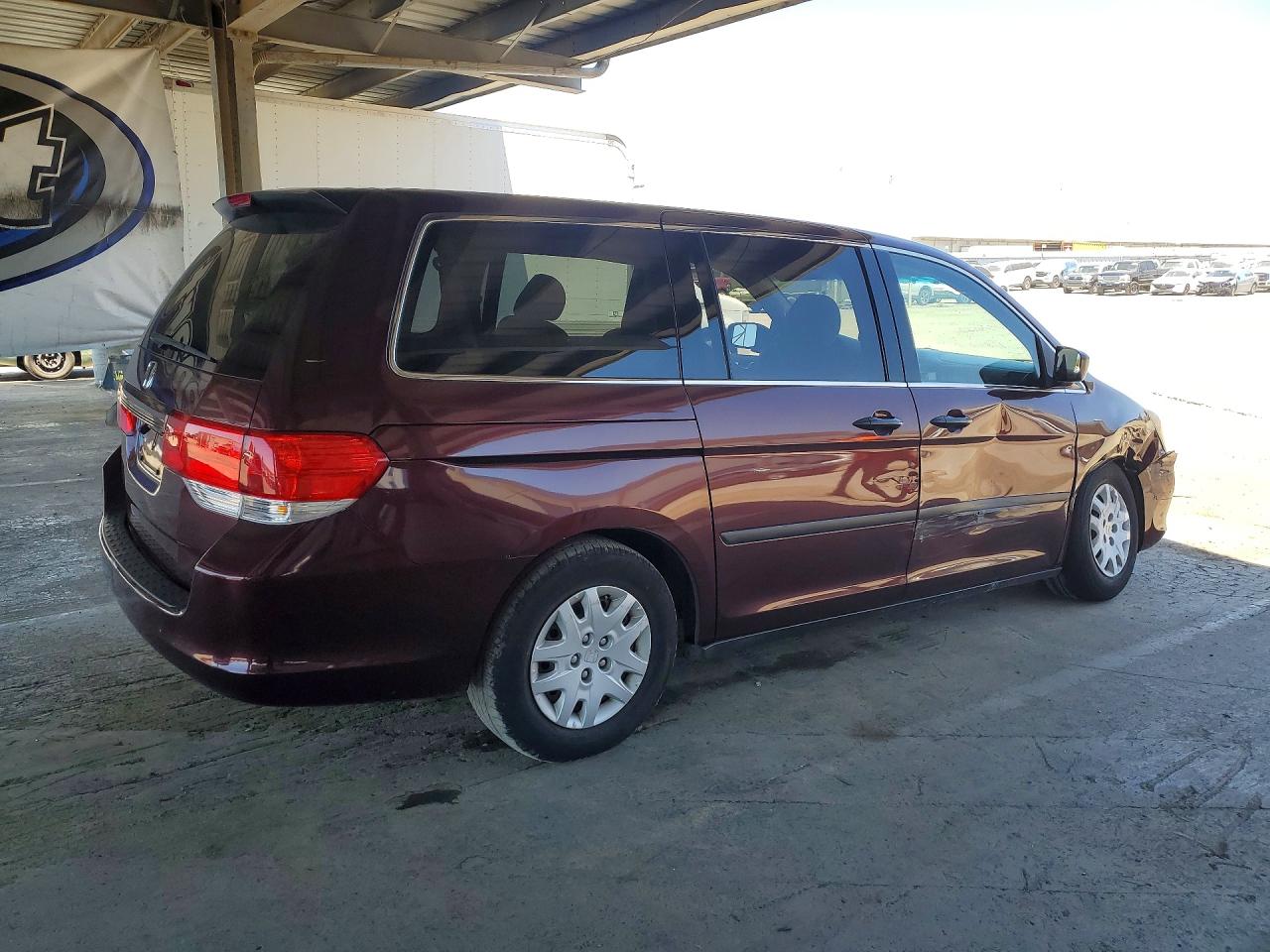 2008 Honda Odyssey Lx Maroon vin: 5FNRL38208B116107