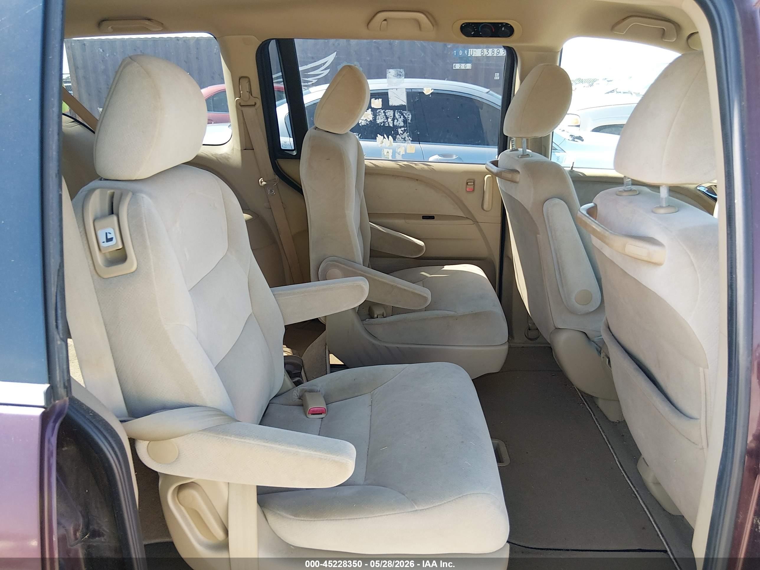2009 Honda Odyssey Lx Maroon vin: 5FNRL38209B058629
