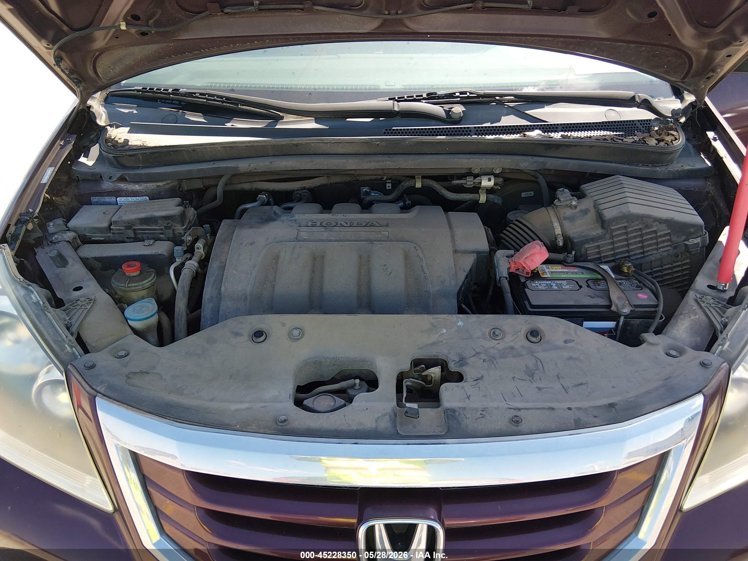 2009 Honda Odyssey Lx Maroon vin: 5FNRL38209B058629