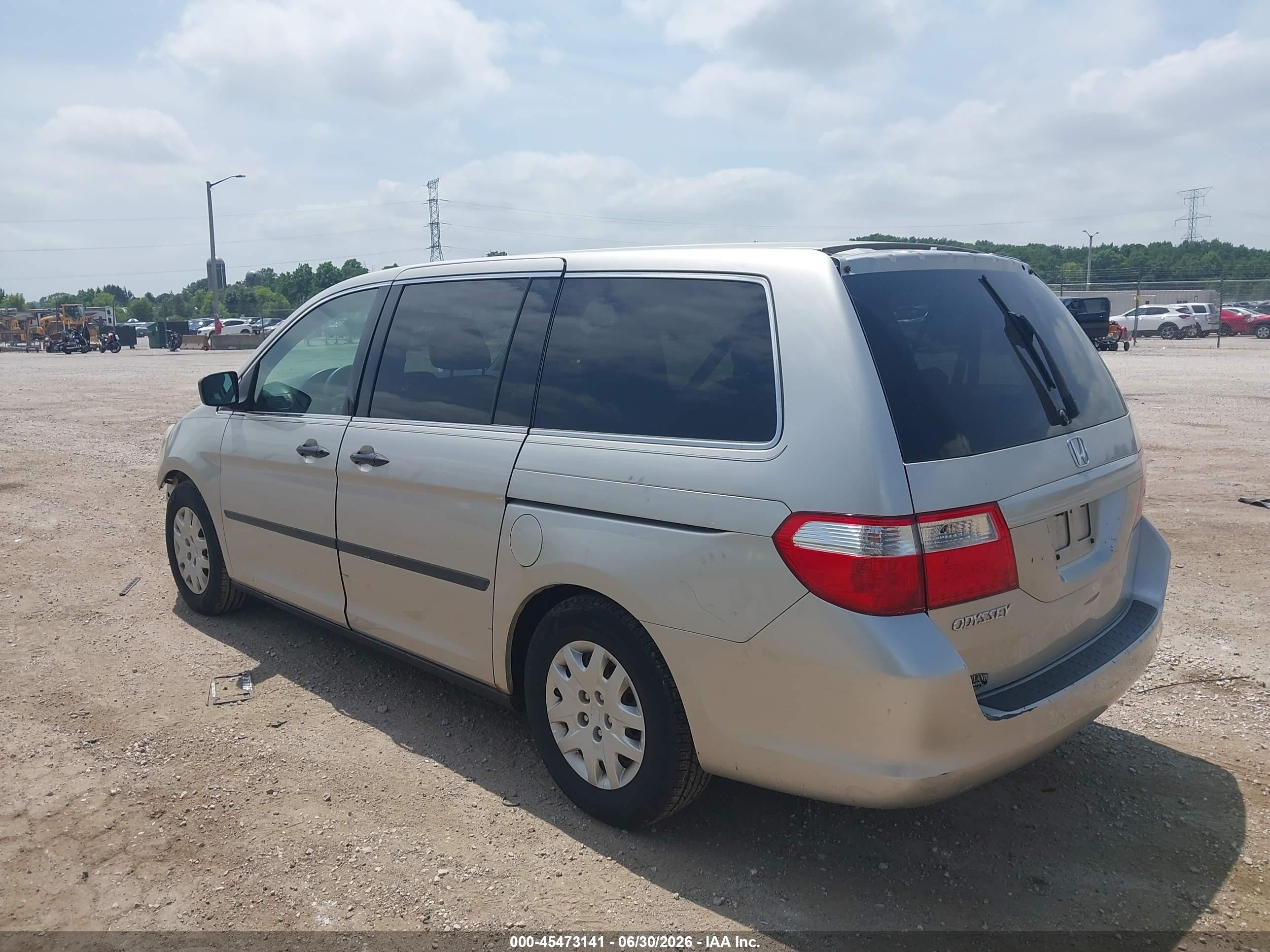 2006 Honda Odyssey Lx Silver vin: 5FNRL38216B112550