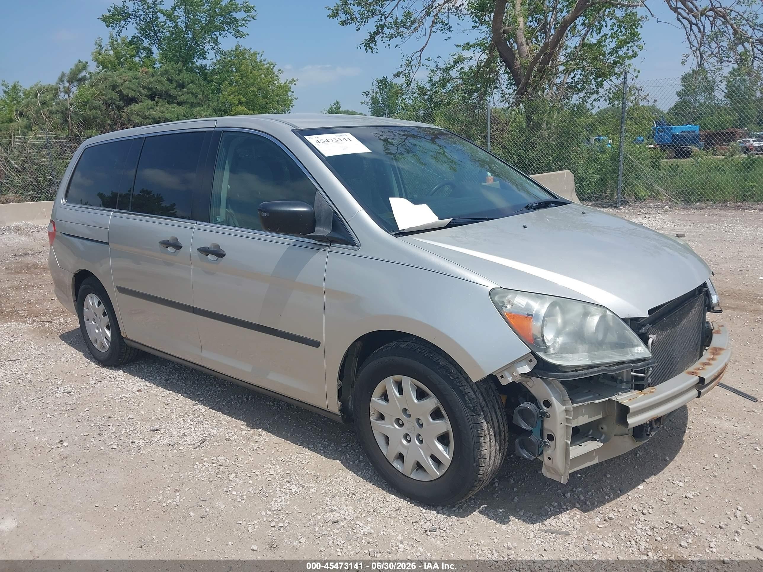 2006 Honda Odyssey Lx Silver vin: 5FNRL38216B112550