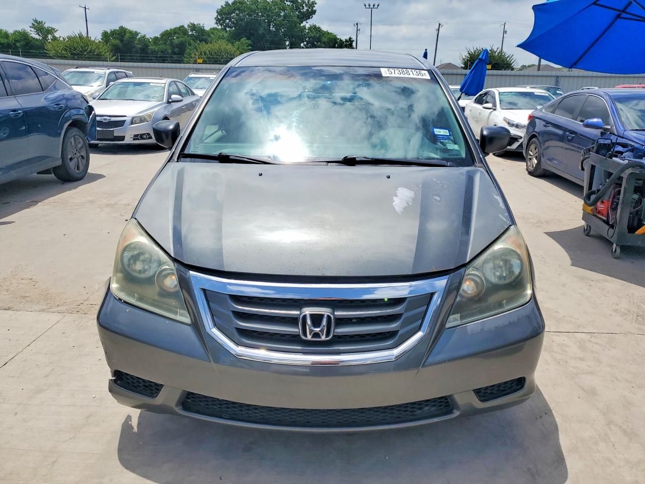 2008 Honda Odyssey Lx Gray vin: 5FNRL38218B041384