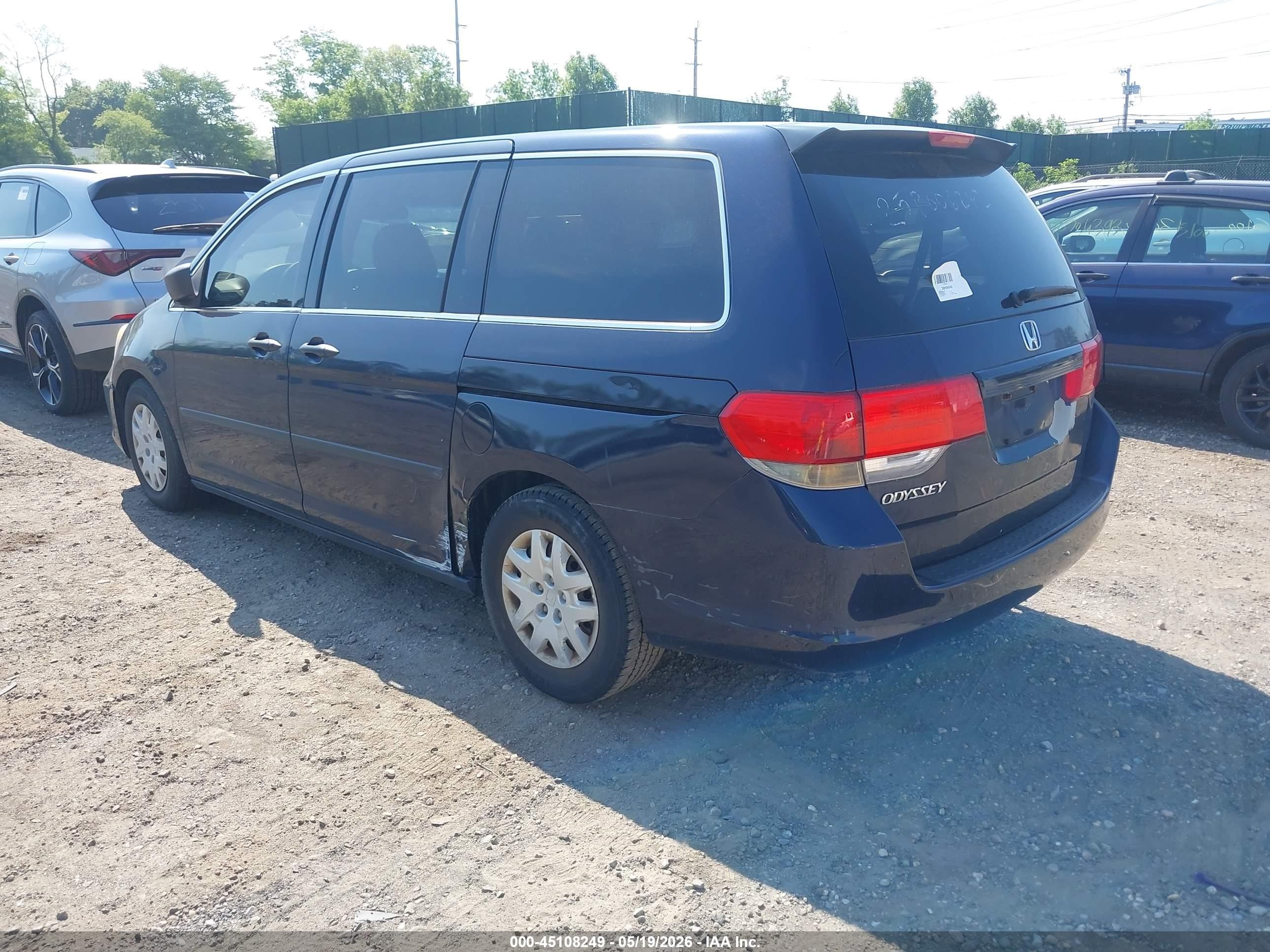 2008 Honda Odyssey Lx Blue vin: 5FNRL38218B055575