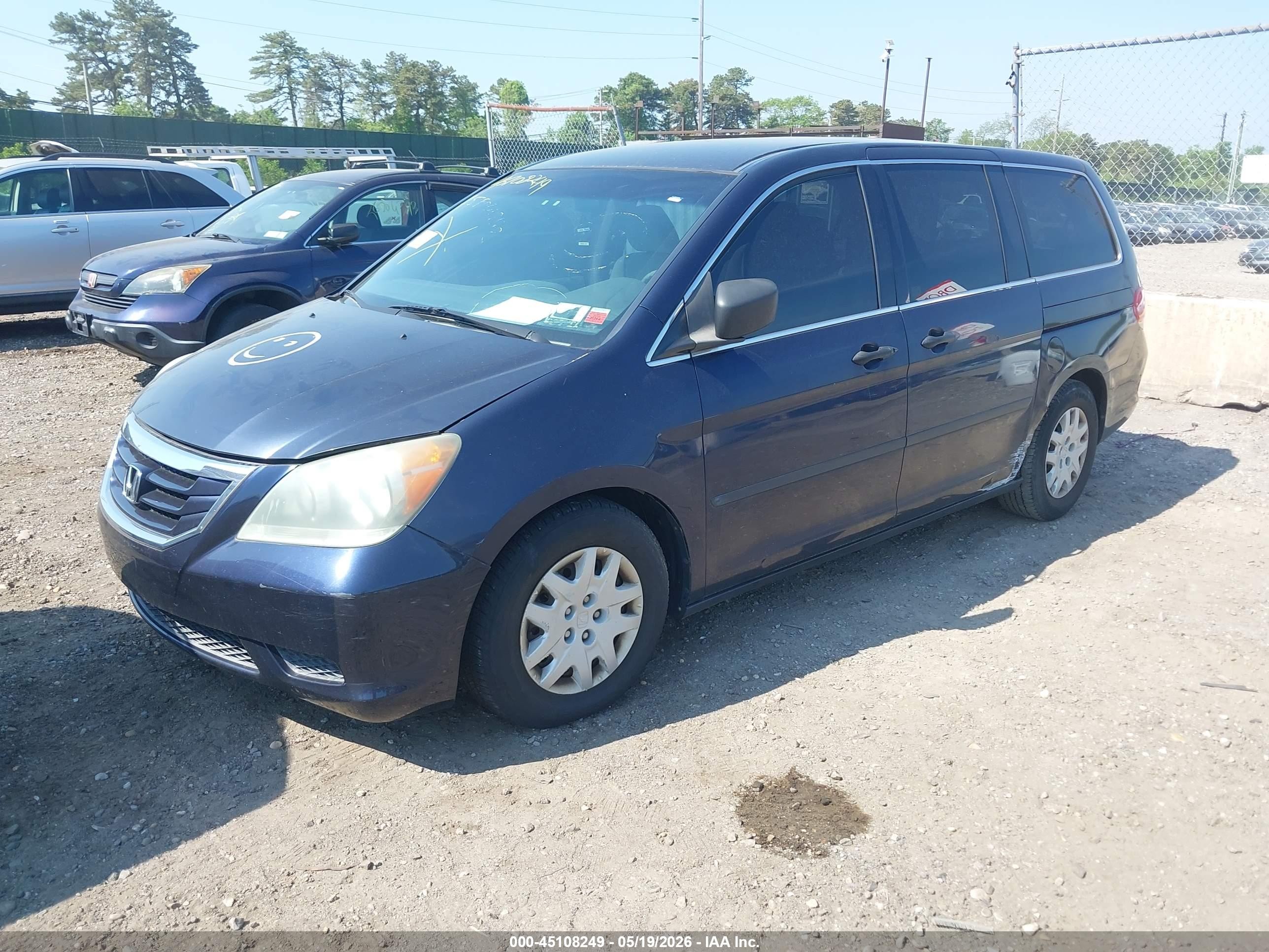 2008 Honda Odyssey Lx Blue vin: 5FNRL38218B055575