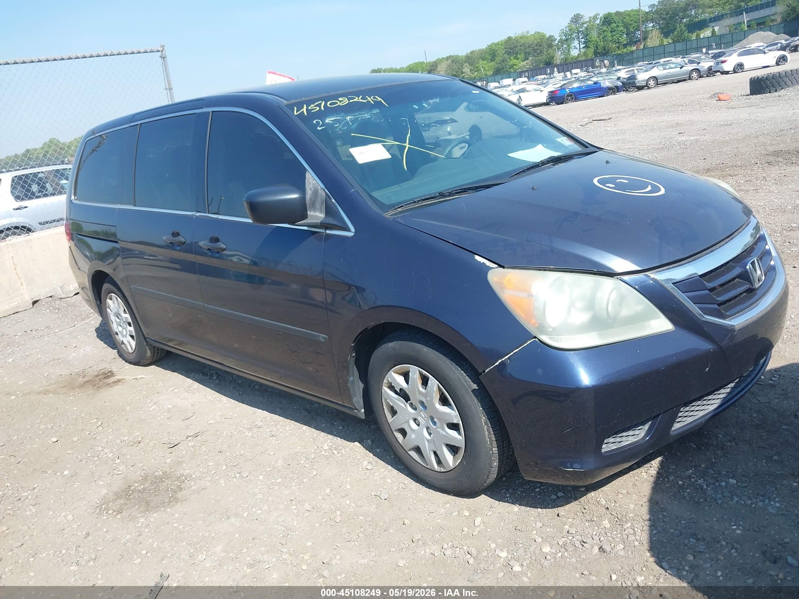 2008 Honda Odyssey Lx Blue vin: 5FNRL38218B055575