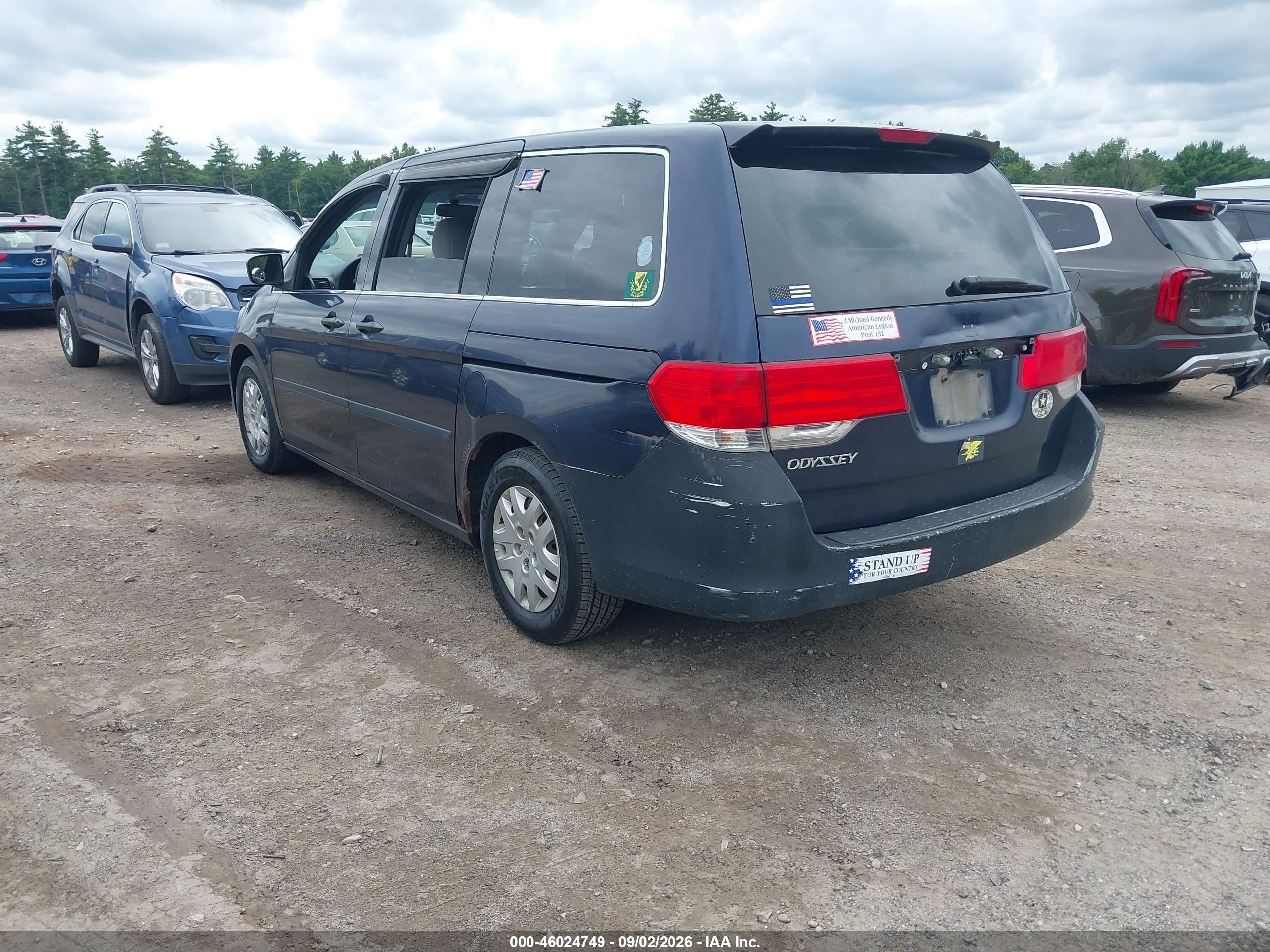 2008 Honda Odyssey Lx Blue vin: 5FNRL38218B080735