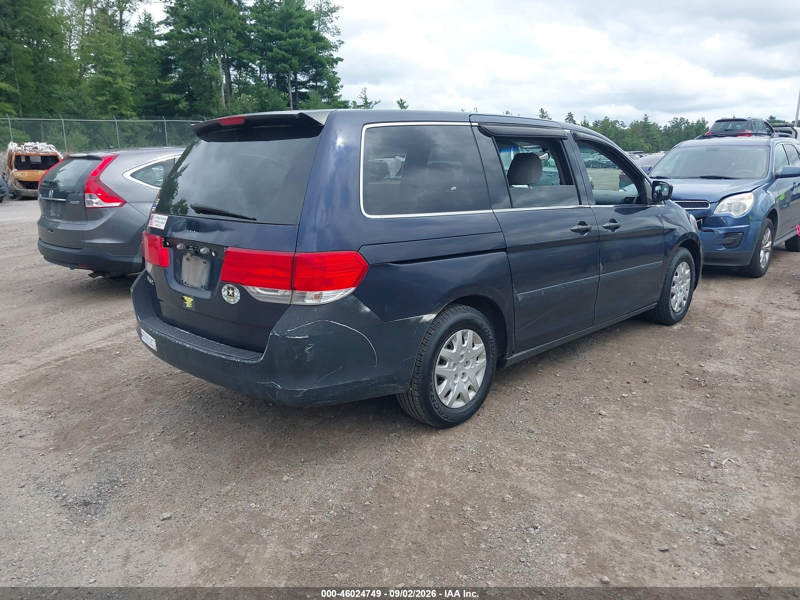 2008 Honda Odyssey Lx Blue vin: 5FNRL38218B080735