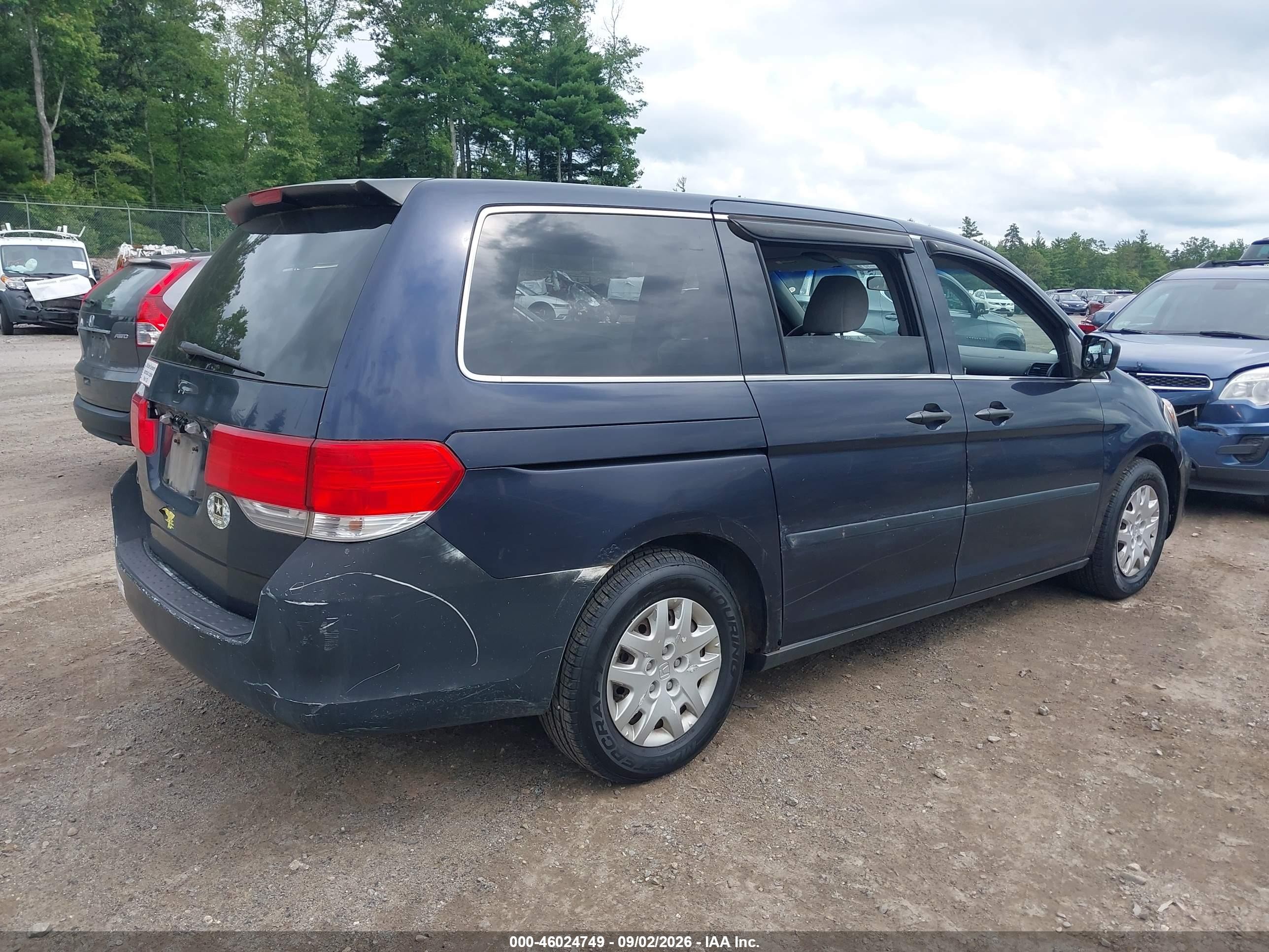 2008 Honda Odyssey Lx Blue vin: 5FNRL38218B080735