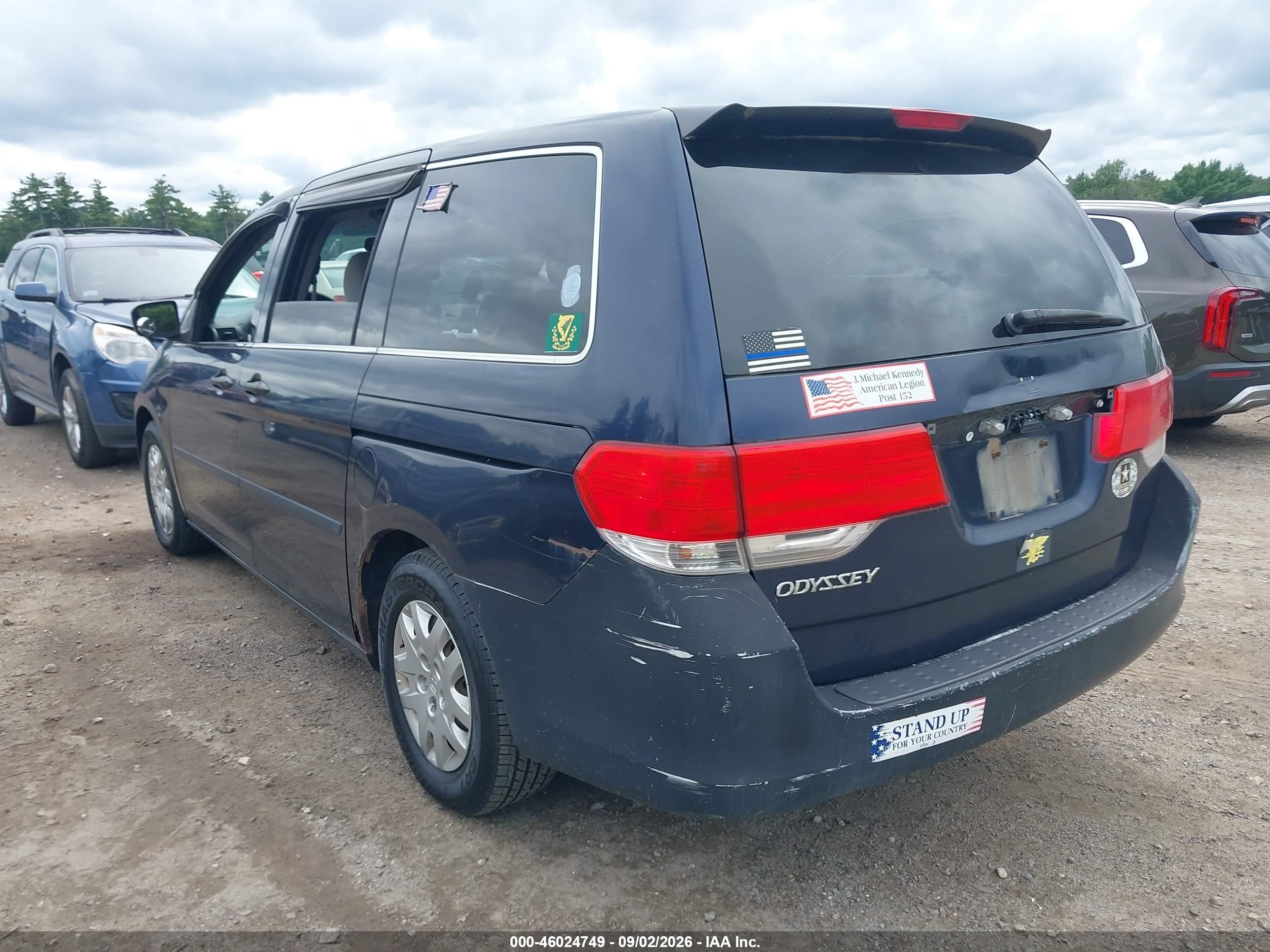 2008 Honda Odyssey Lx Blue vin: 5FNRL38218B080735
