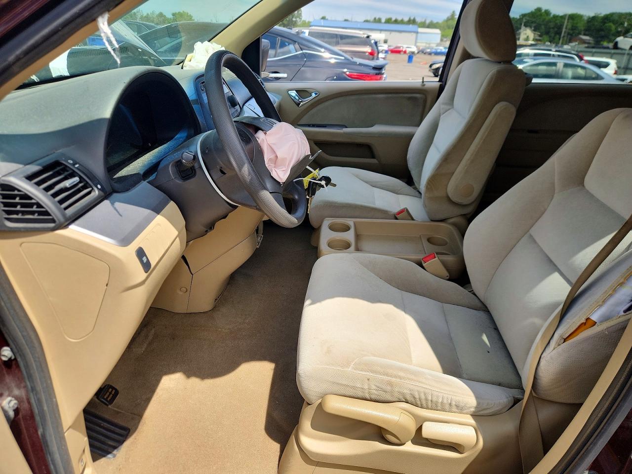 2009 Honda Odyssey Lx Maroon vin: 5FNRL38219B028930