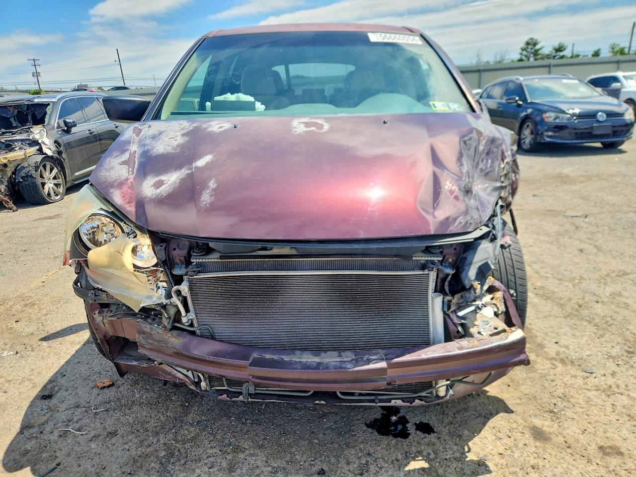2009 Honda Odyssey Lx Maroon vin: 5FNRL38219B028930
