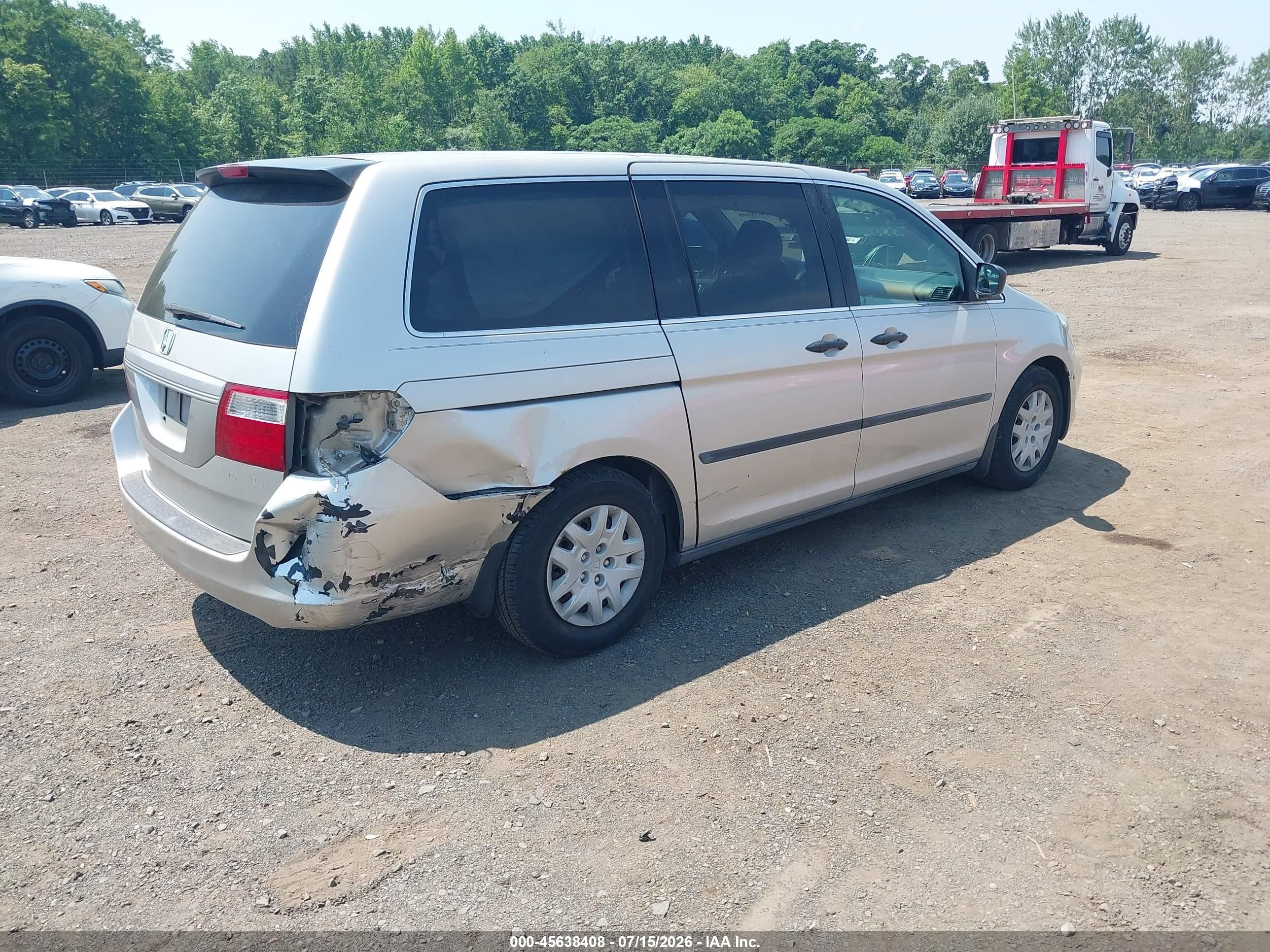 2005 Honda Odyssey Lx Silver vin: 5FNRL38225B103693