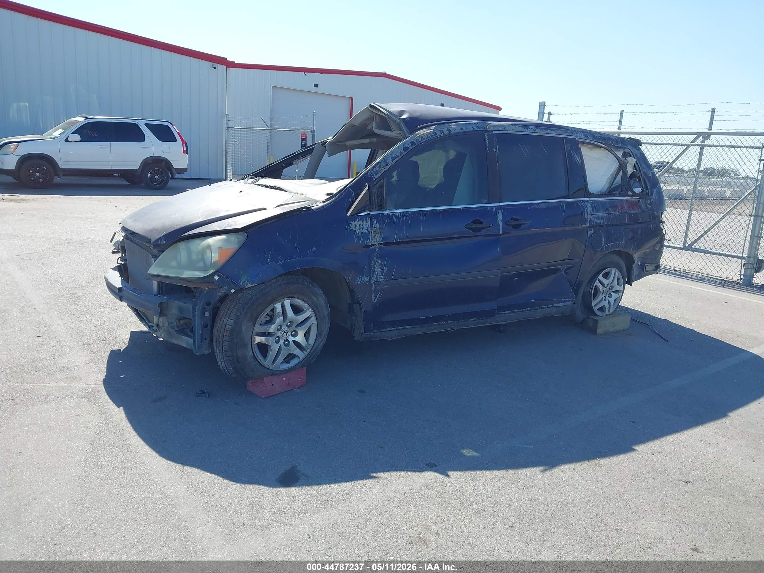 2007 Honda Odyssey Lx Blue vin: 5FNRL38227B006416