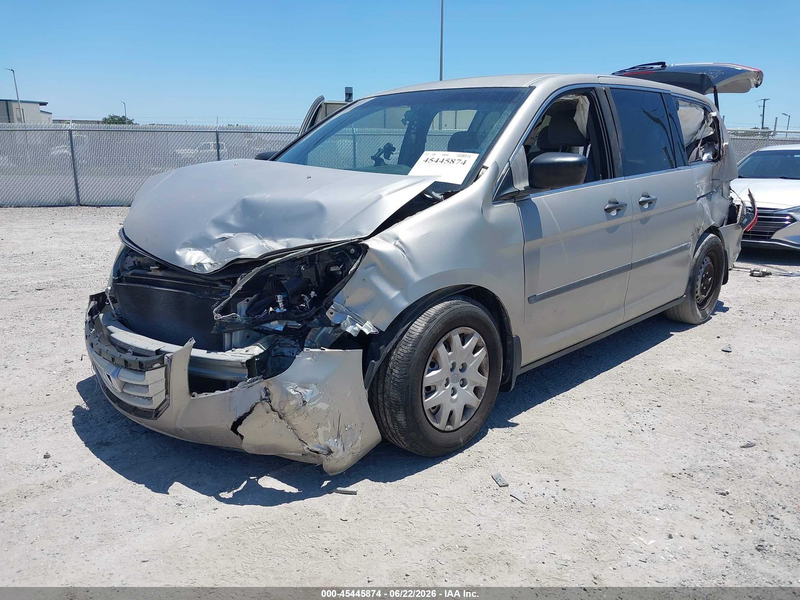 2009 Honda Odyssey Lx Yellow vin: 5FNRL38229B044439